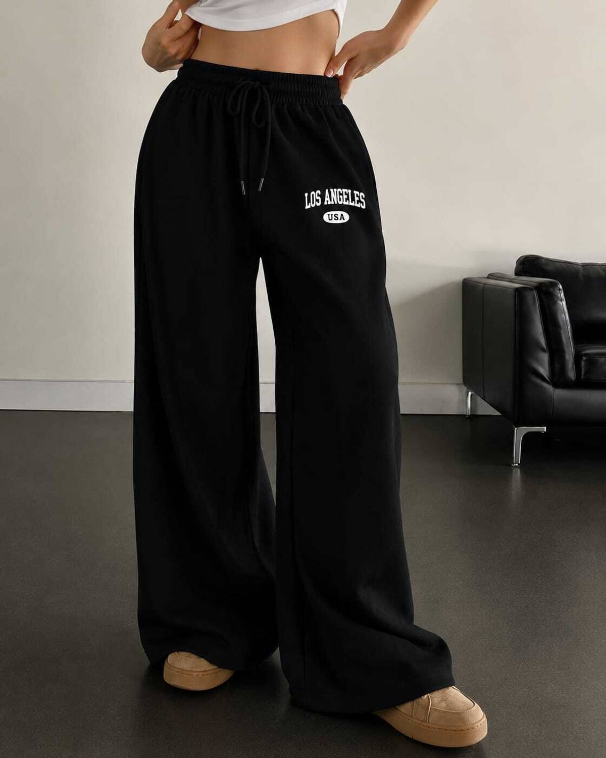 chf Solid Men & Women Black Track Pants - Image 3