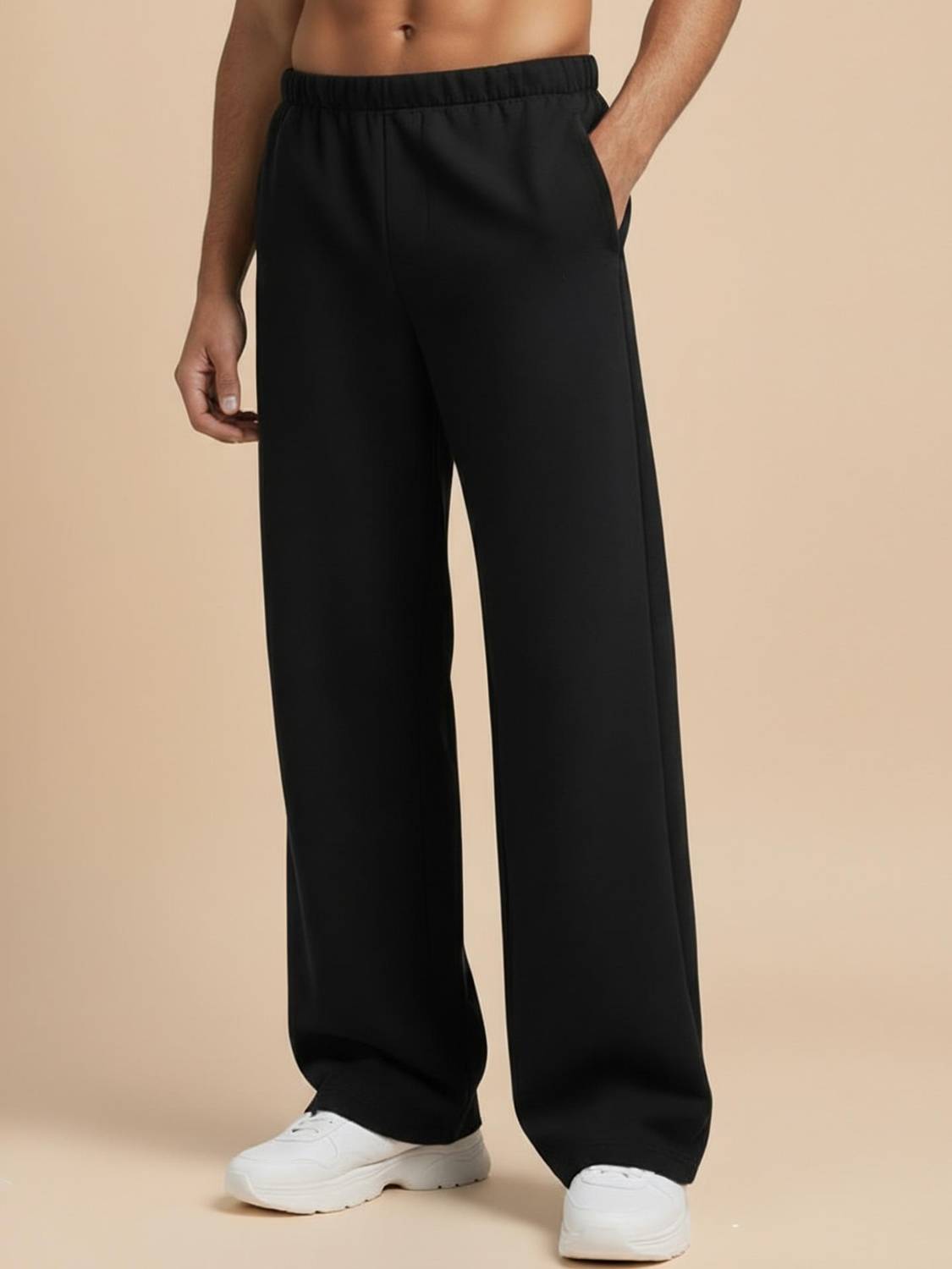 METRONAUT Men Black Track Pants - Image 1