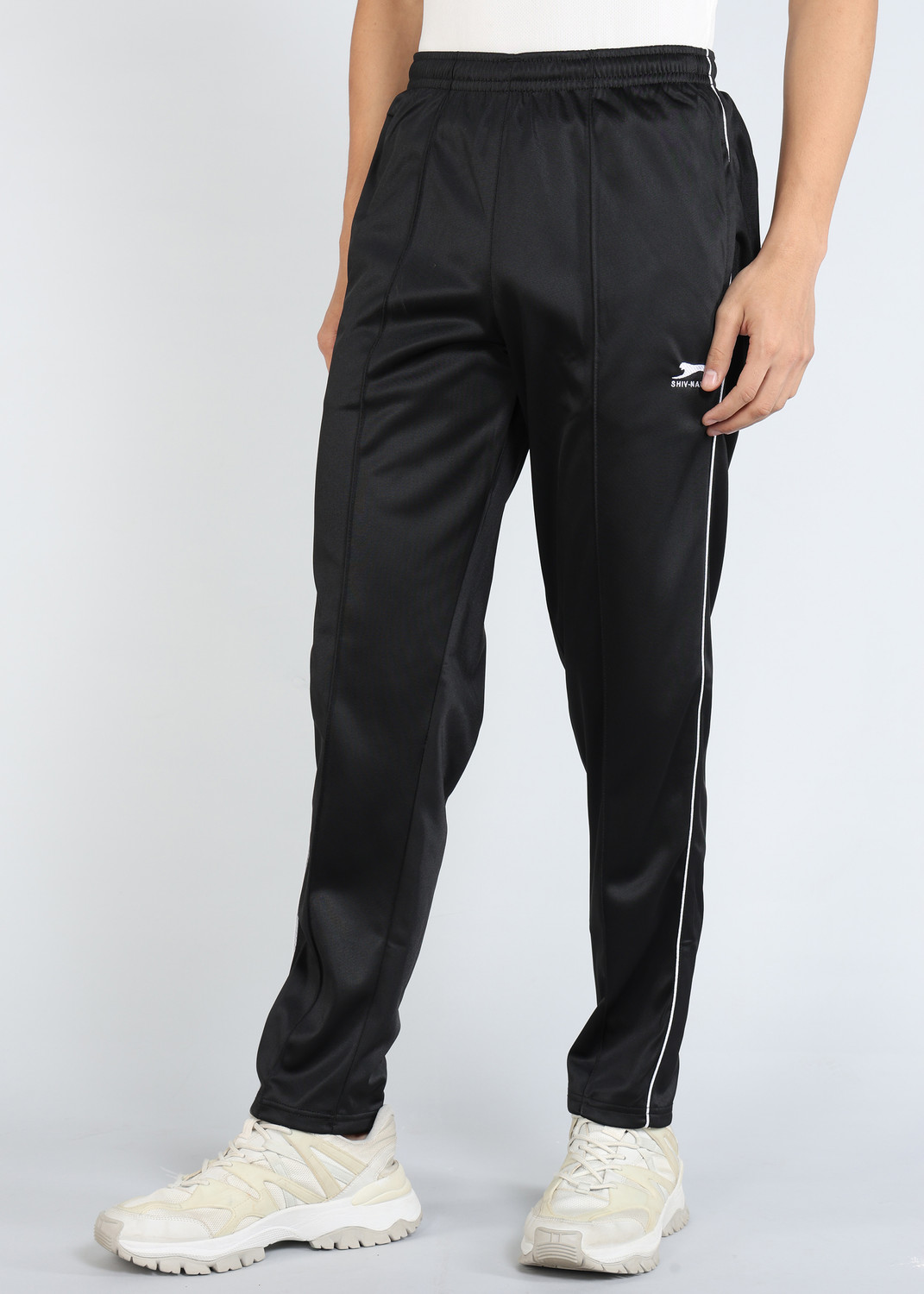 Image of Shiv Naresh Solid Men Black Track Pants