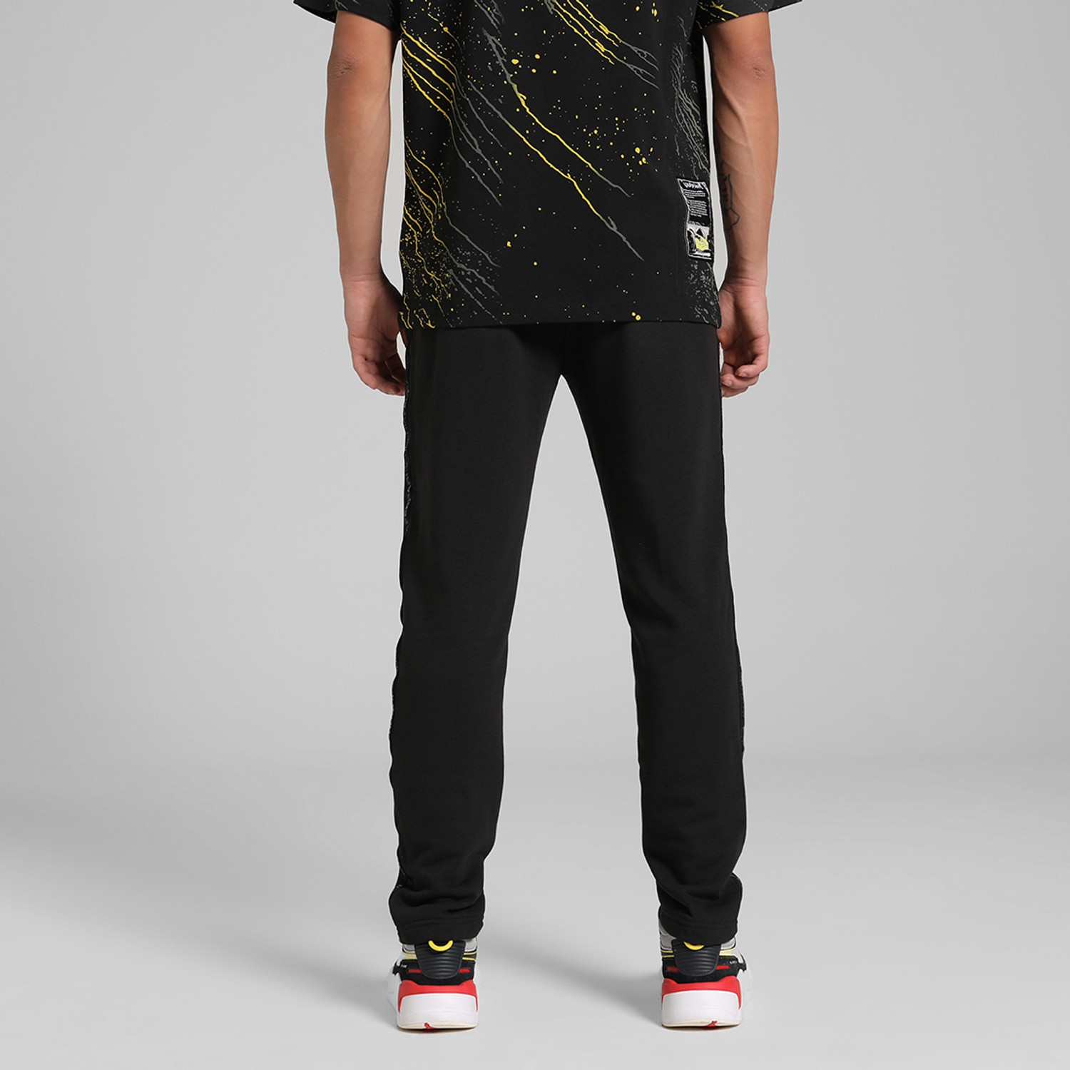 Image of PUMA Solid Men Black Track Pants