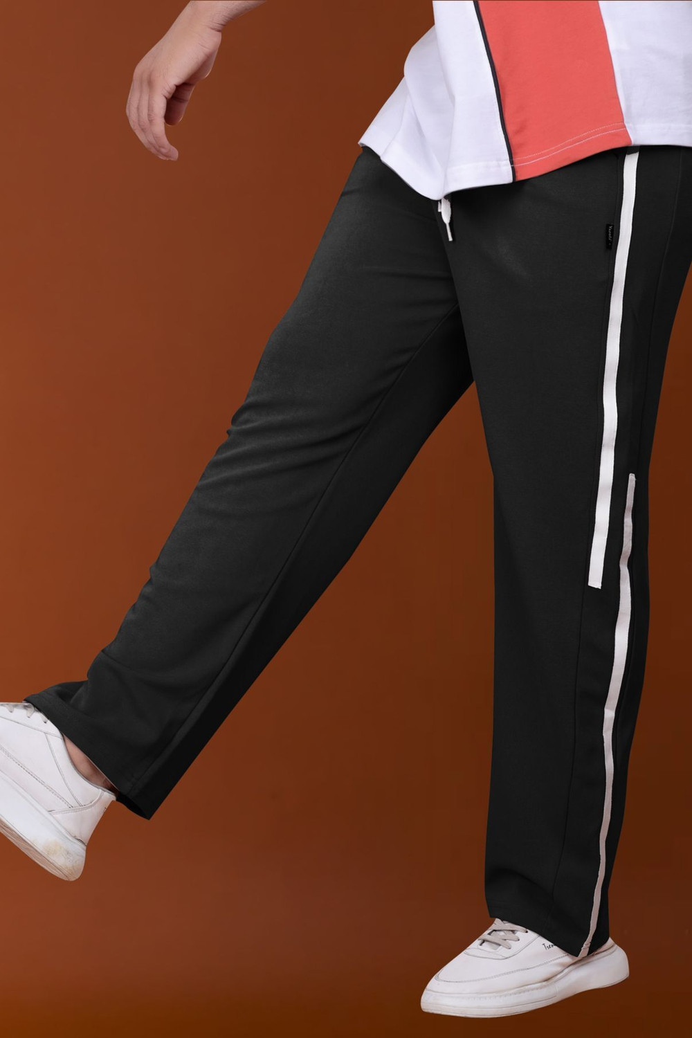 Image of Yazole Solid Men Black Track Pants