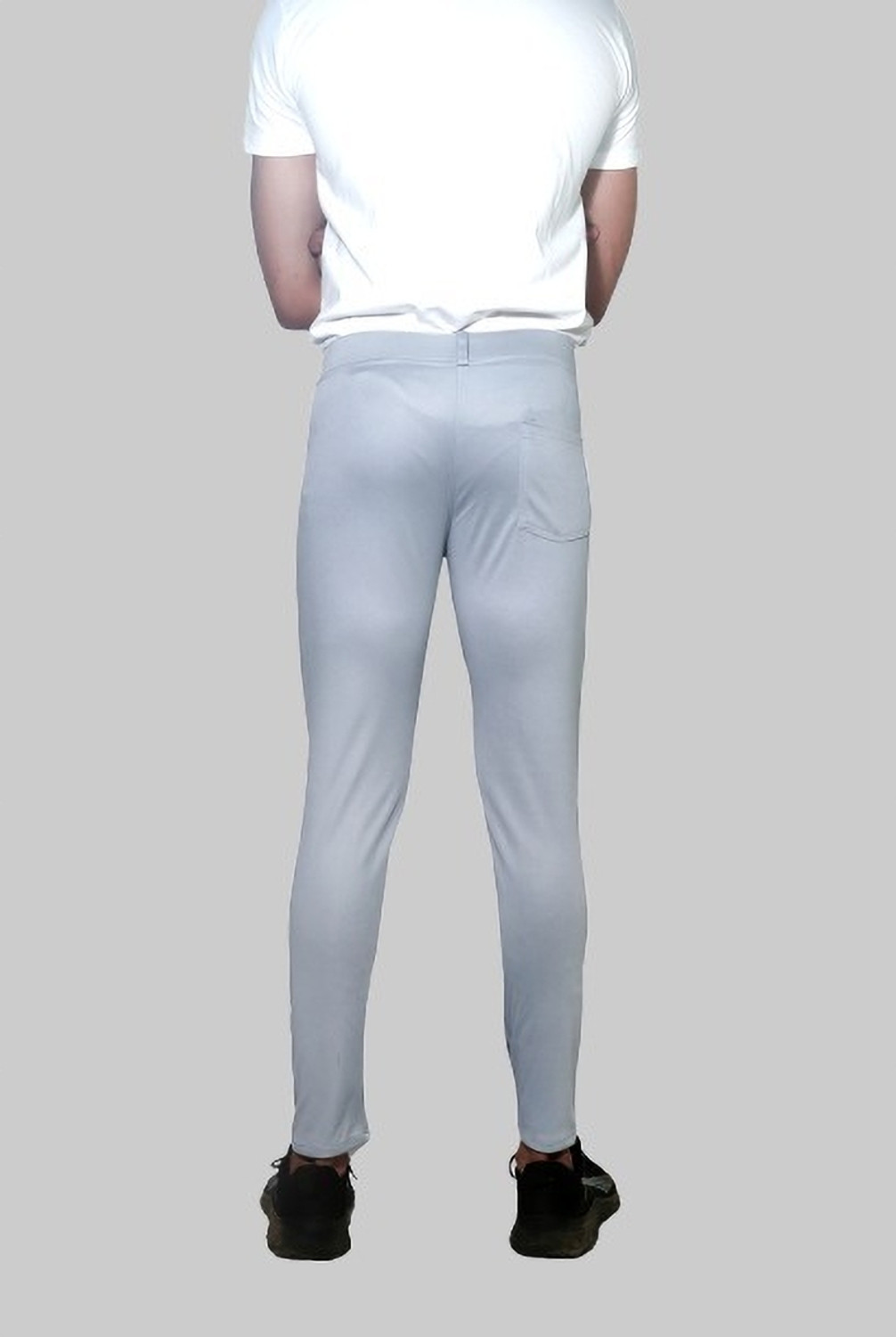 Image of EEetma Solid Men Grey Track Pants
