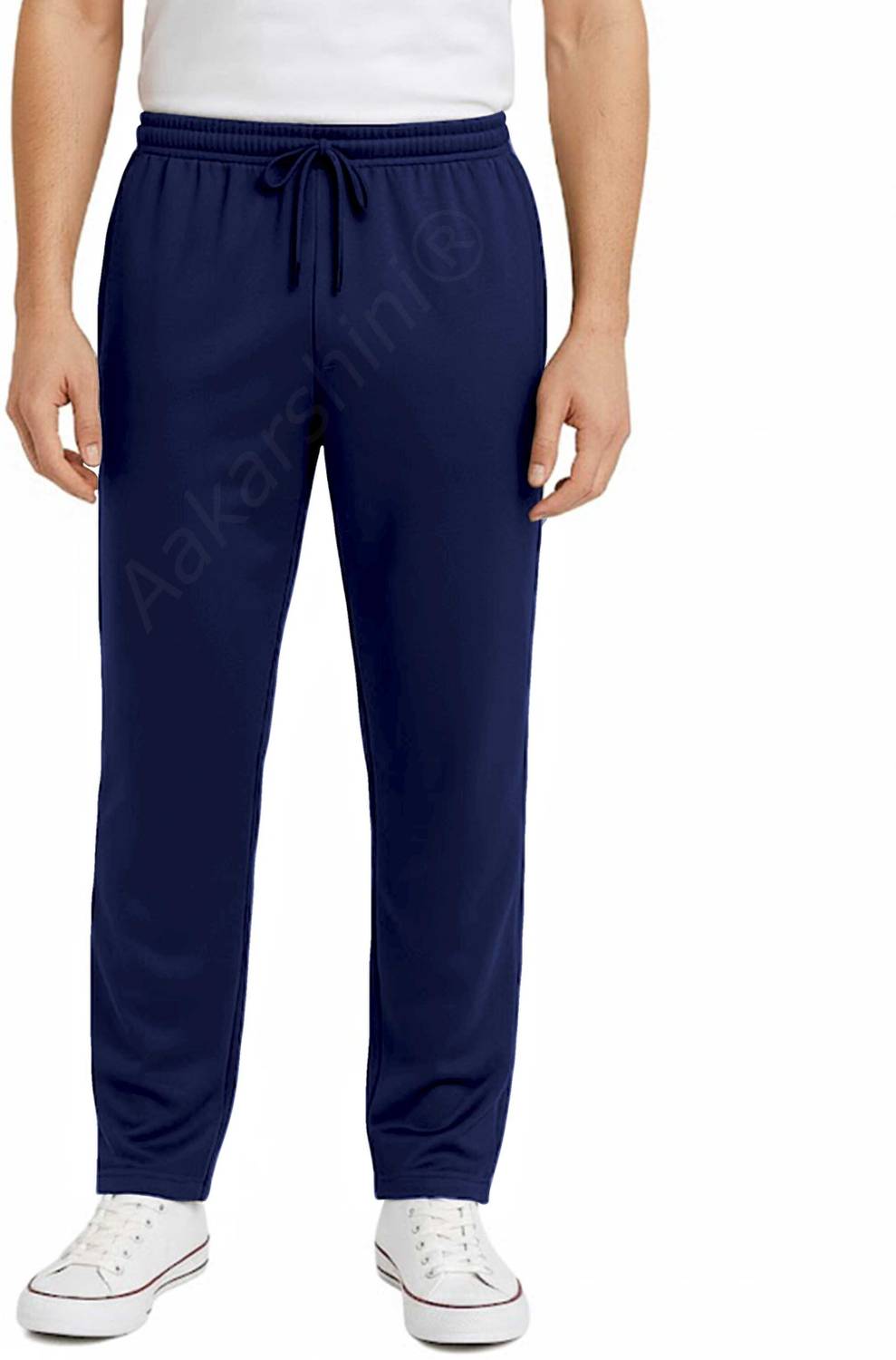 Aakarshini Solid Men Dark Blue Track Pants