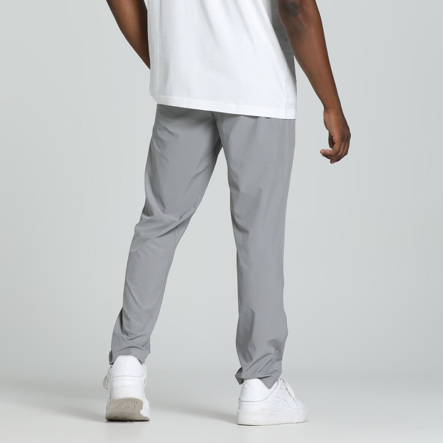 Image of PUMA Solid Men Grey Track Pants