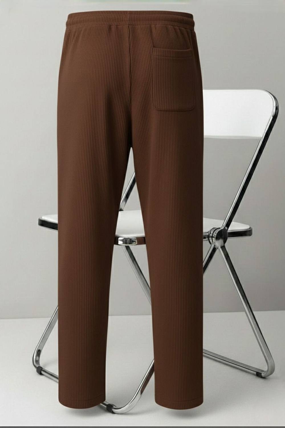rk hub Solid Men Brown Track Pants - Image 3