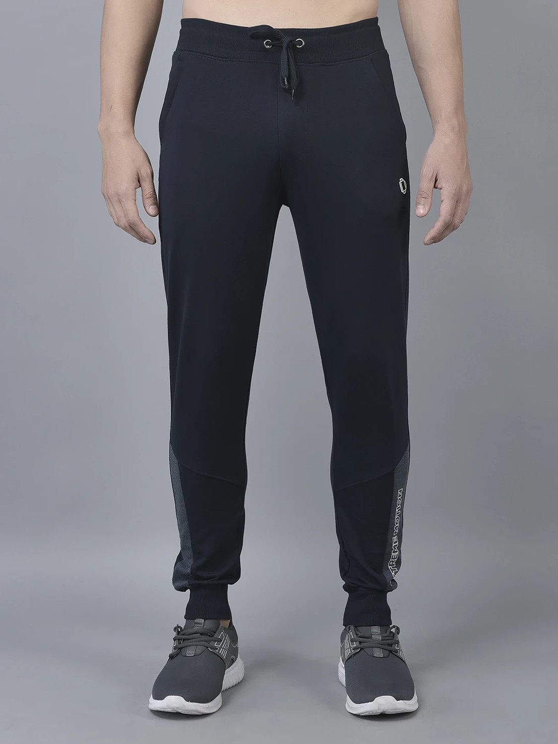 Image of Dollar Cotton rich french terry fabric Solid Solid Men Light Blue Track Pants