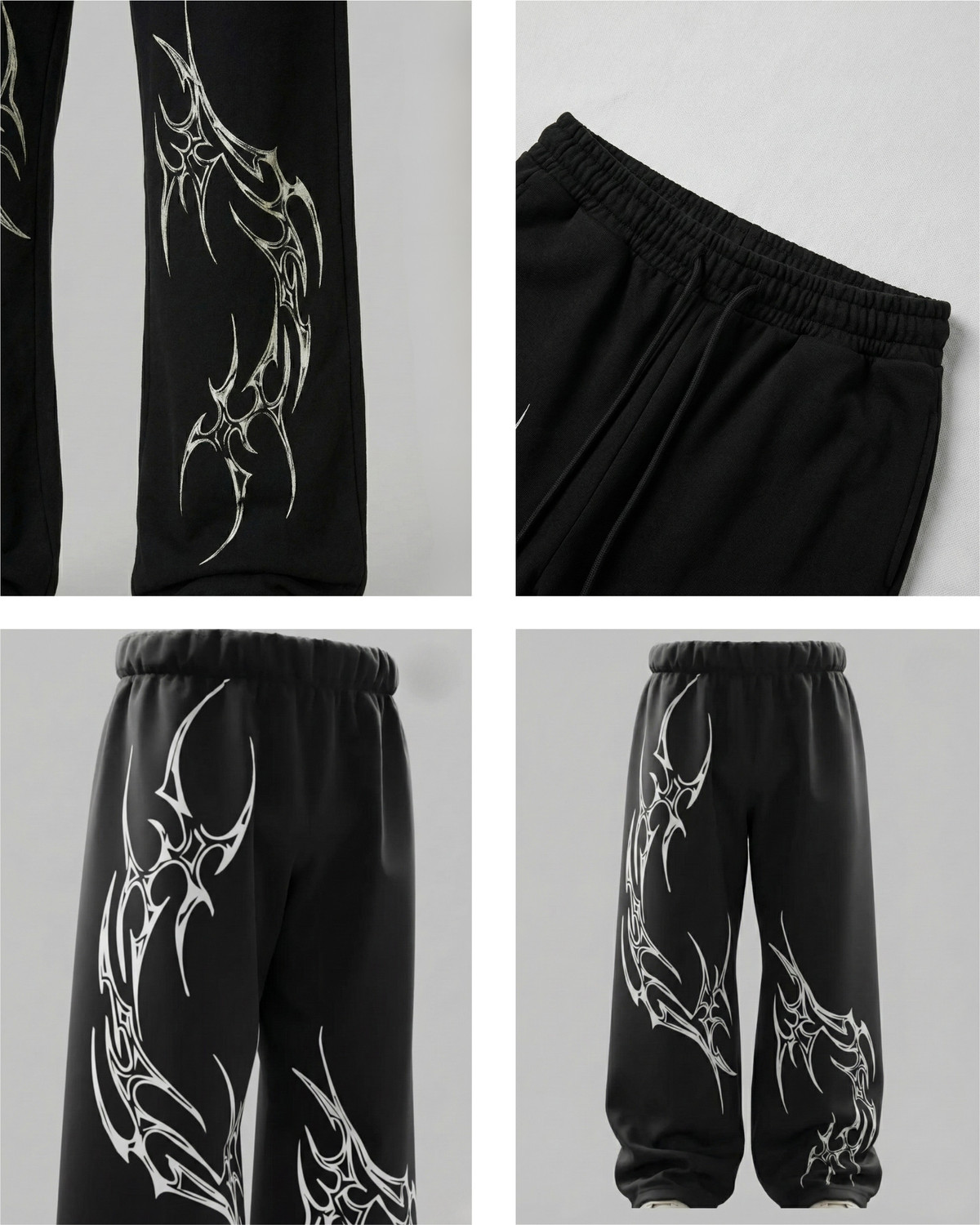 Image of Kavishal Printed, Graphic Print Men & Women Black Track Pants