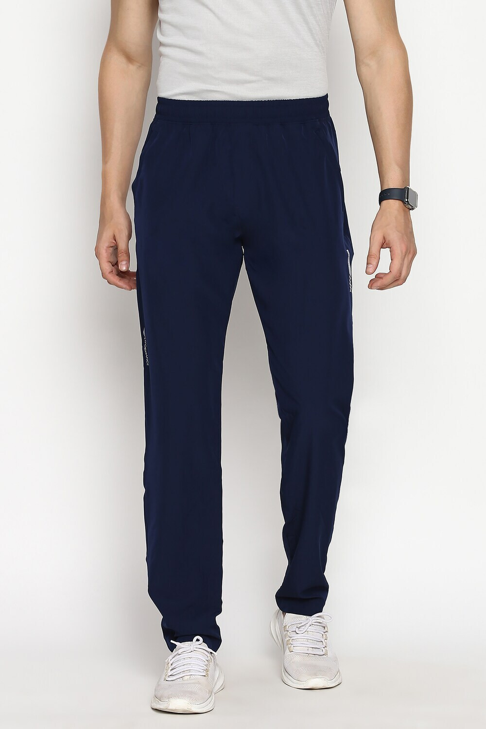 VAN HEUSEN Solid Men Dark Blue Track Pants