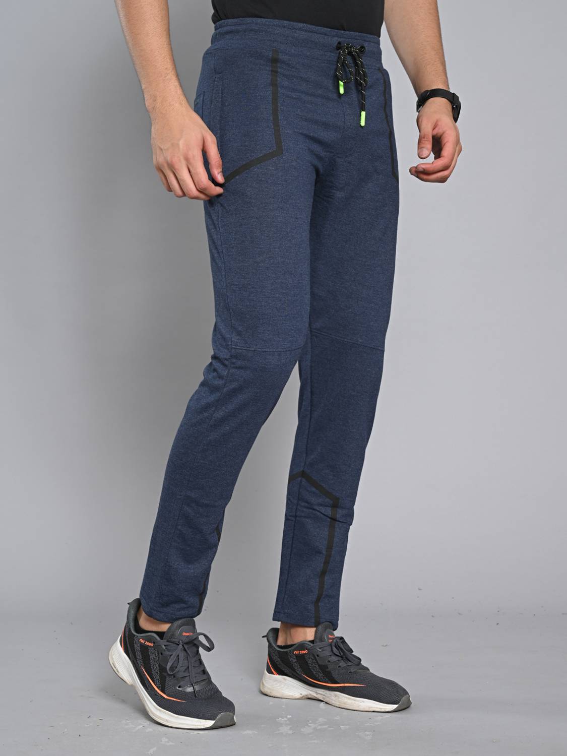 KILLER Geometric Print Men Dark Blue Track Pants - Image 3