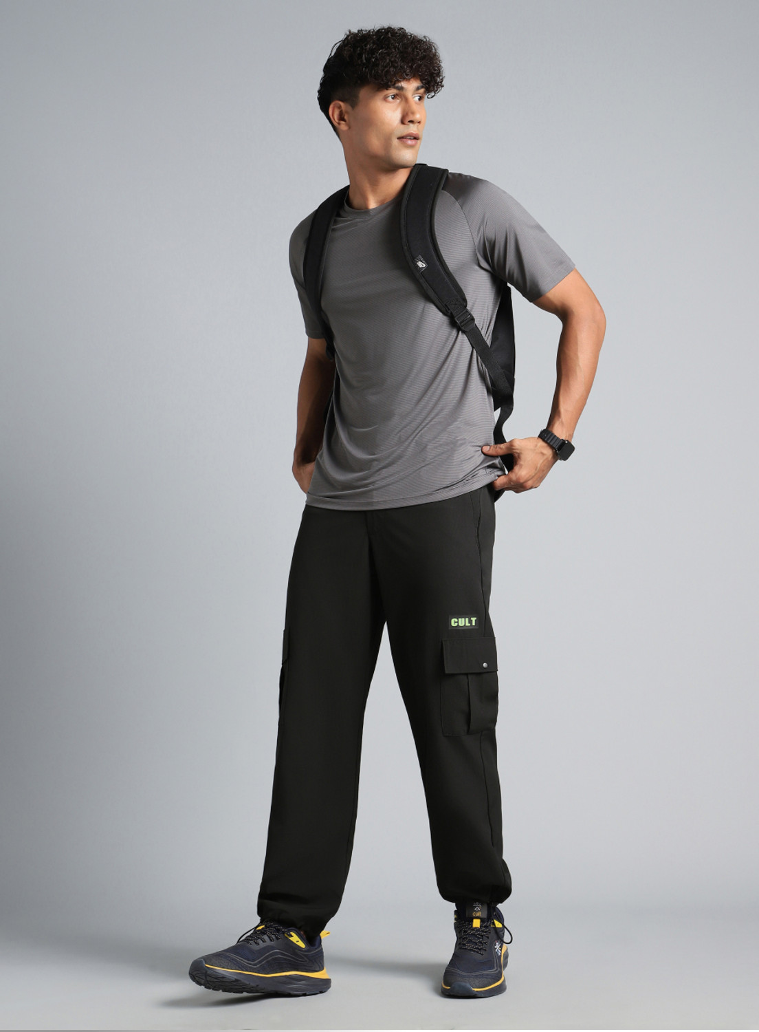 Image of Cult Men Striped Black Track Pants