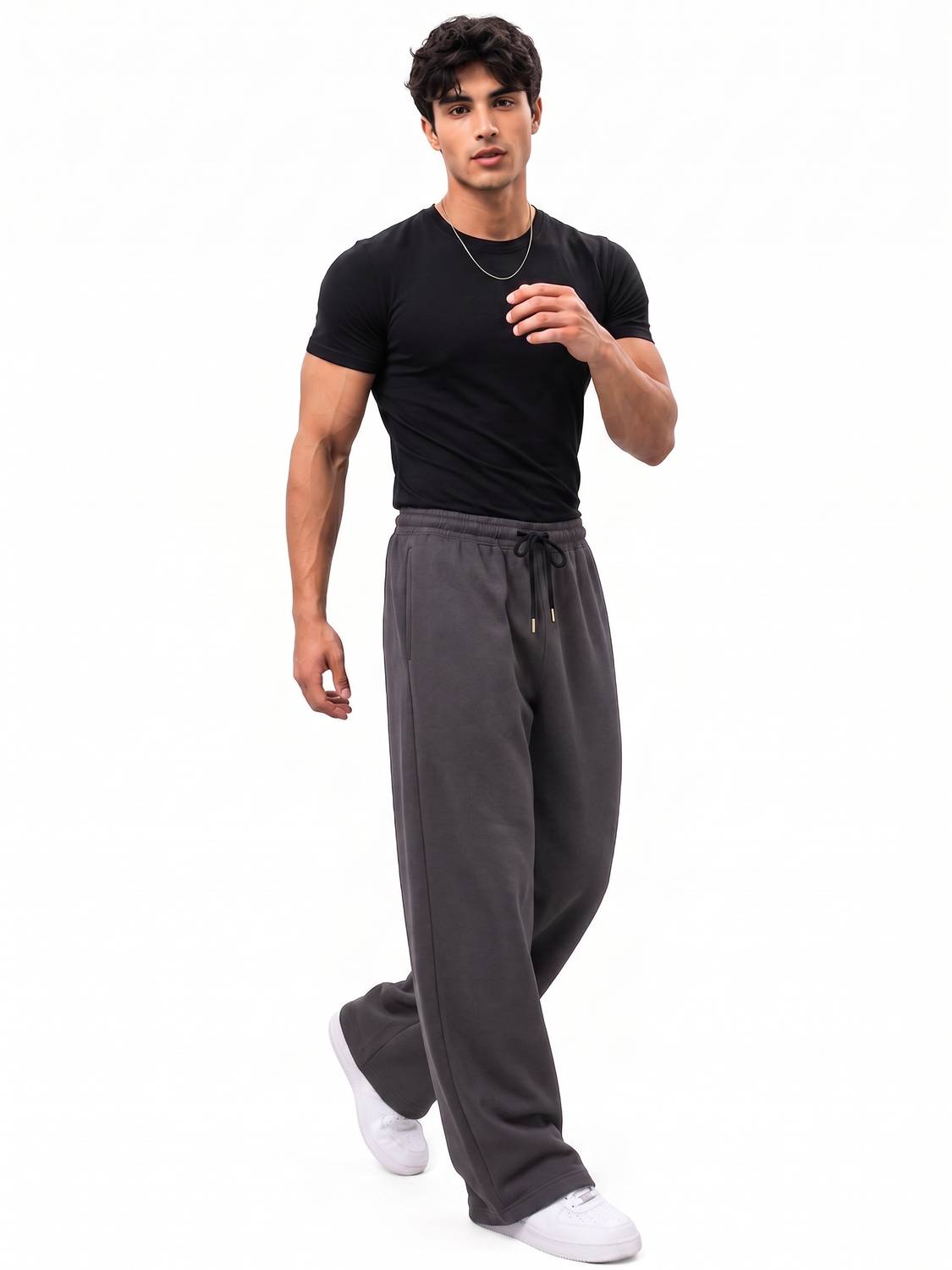 NAVII Solid Men Grey Track Pants - Image 5