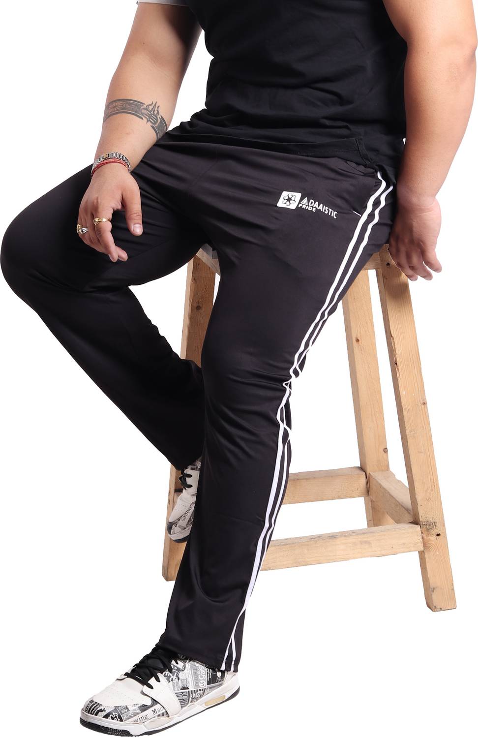 ADAAISTIC SPORTS Men Solid Black Track Pants