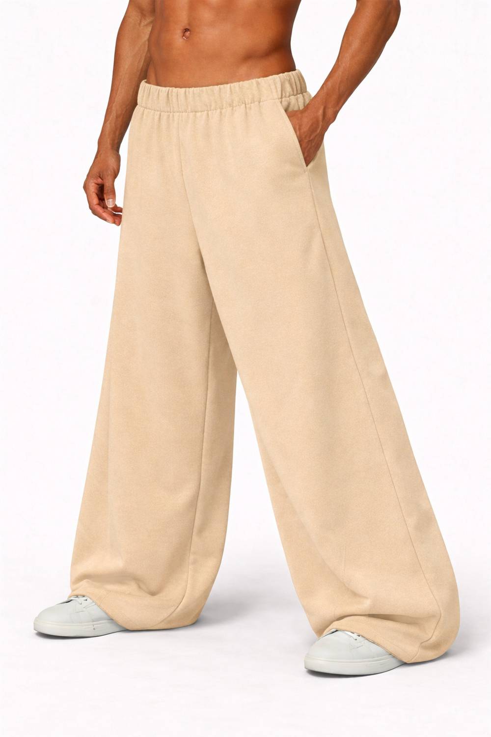 JUGULAR Solid Men Beige Track Pants - Image 3