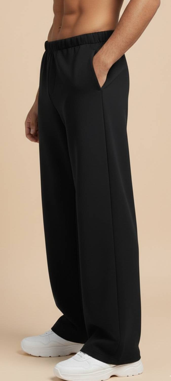 METRONAUT Men Black Track Pants - Image 3