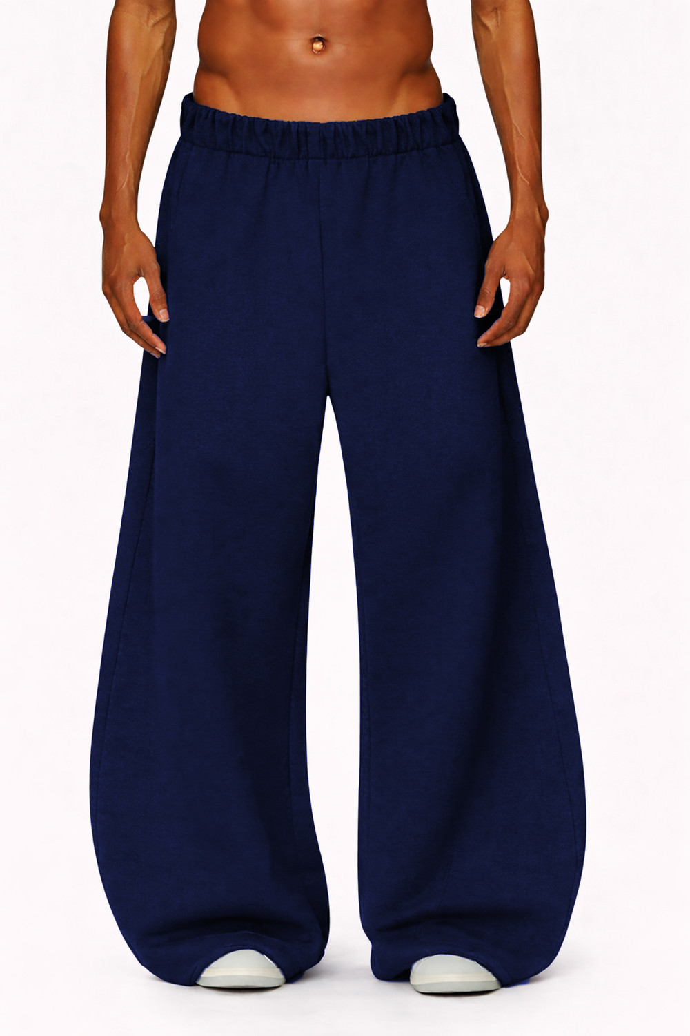 Image of JUGULAR Solid Men Dark Blue Track Pants