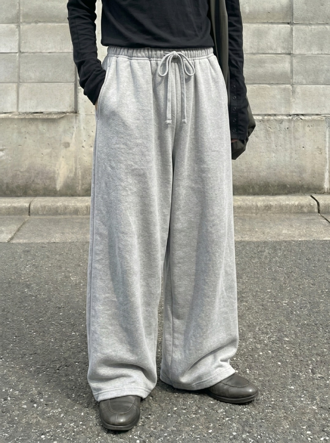 Image of Dockstreet Self Design Men Grey Track Pants