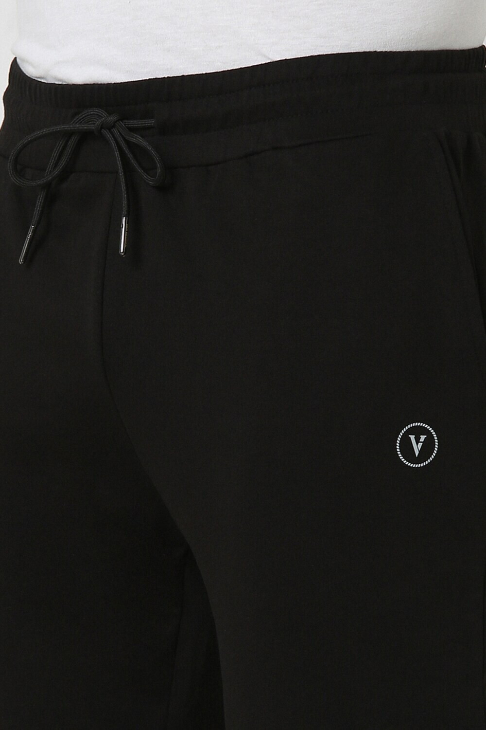 Image of VAN HEUSEN Solid Men Black Track Pants