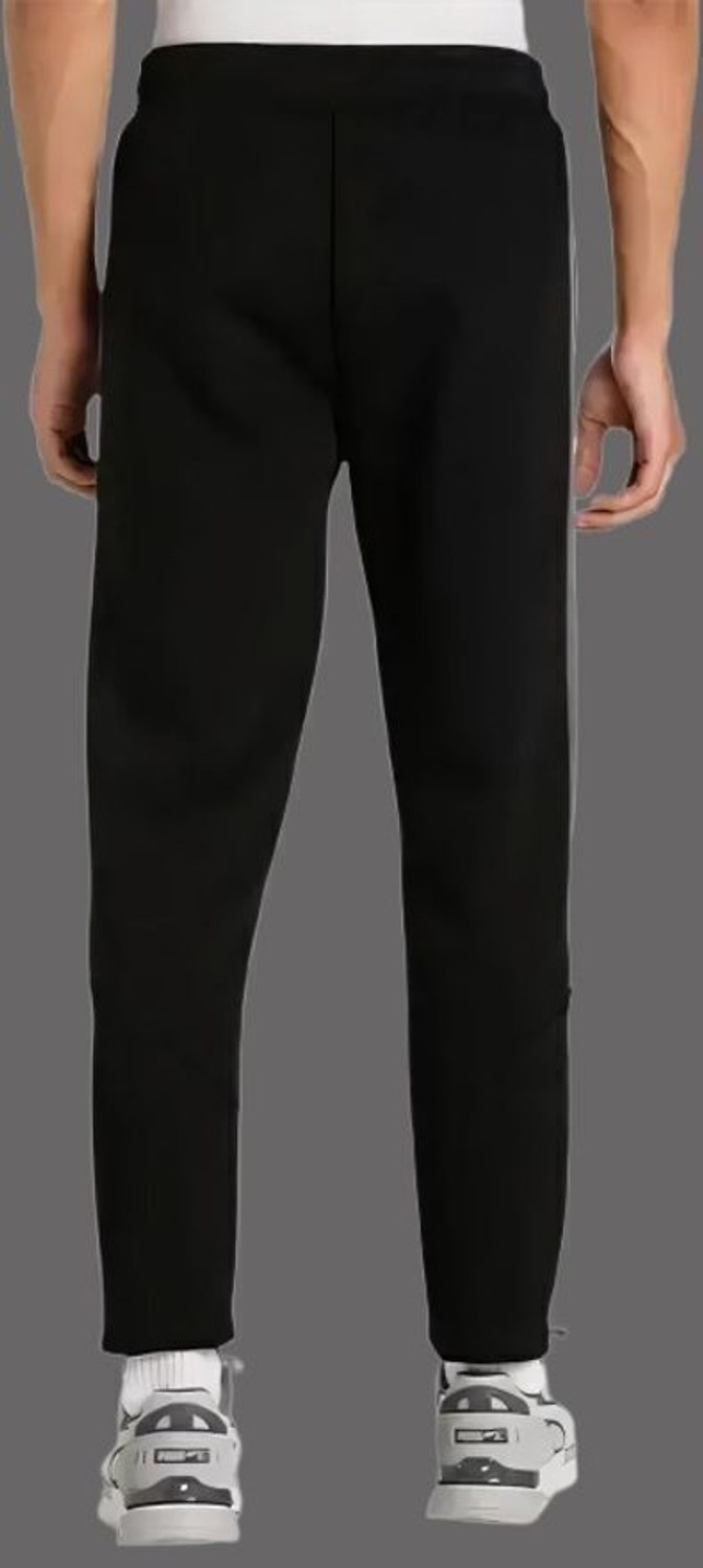 Image of YUNEK Colorblock Men Black Track Pants