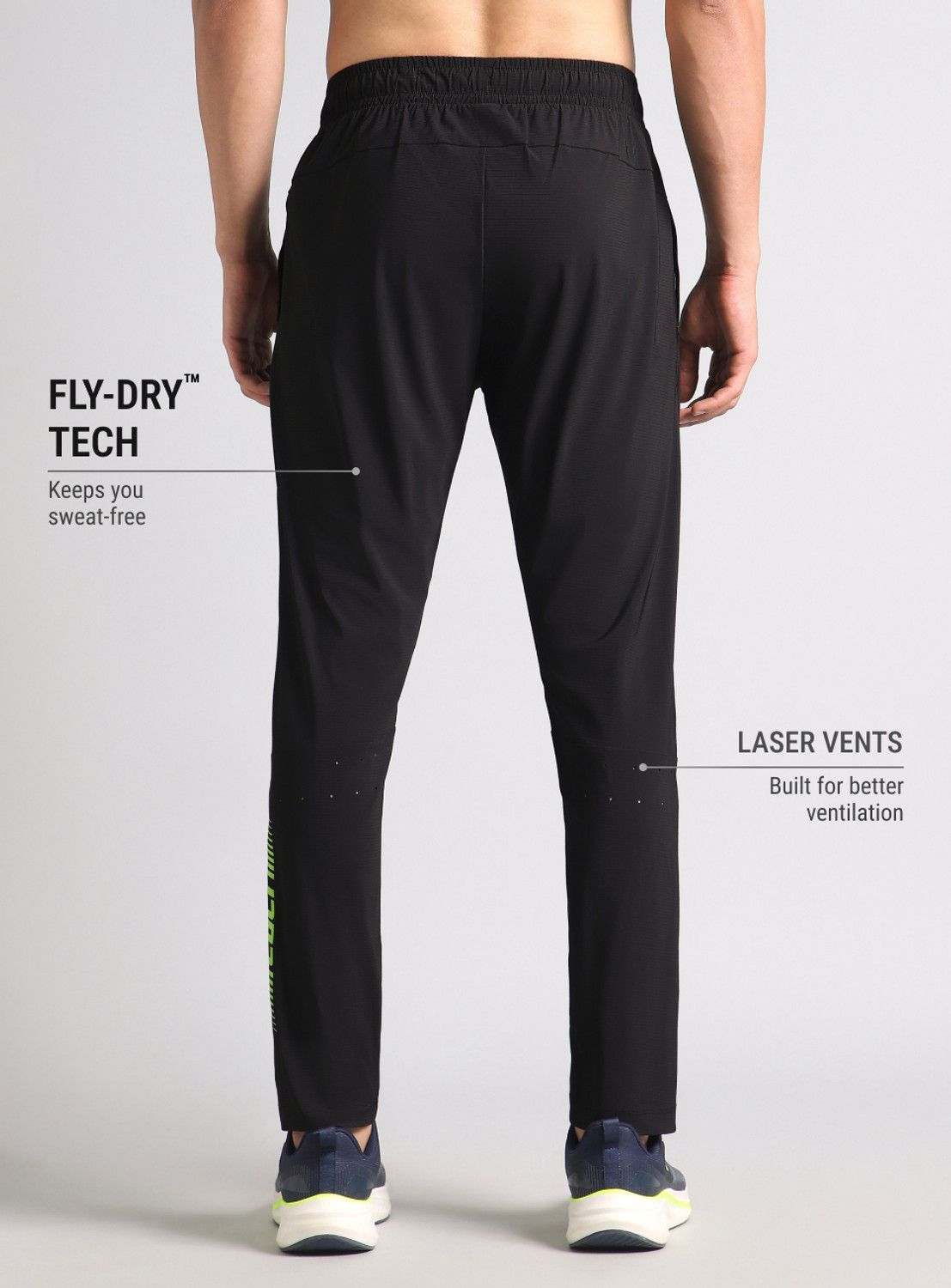 Image of Cult Solid Men Black Track Pants