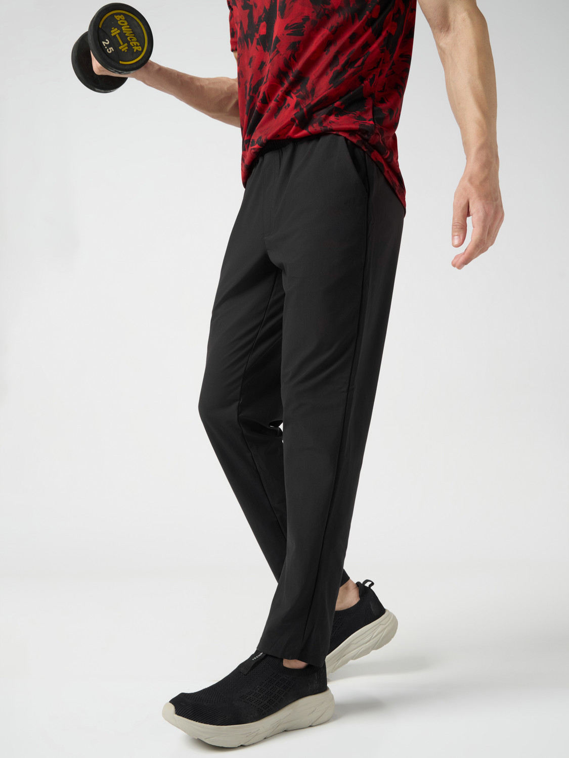 Image of TECHNOSPORT Solid Men Black Track Pants