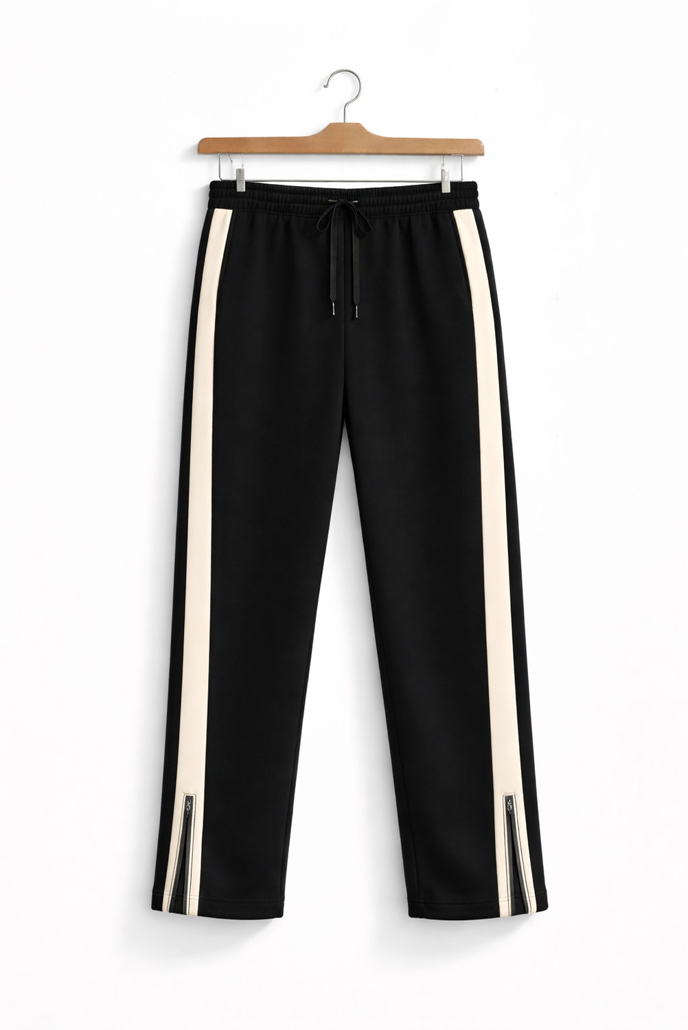 Image of Vontade Striped Men Black Track Pants