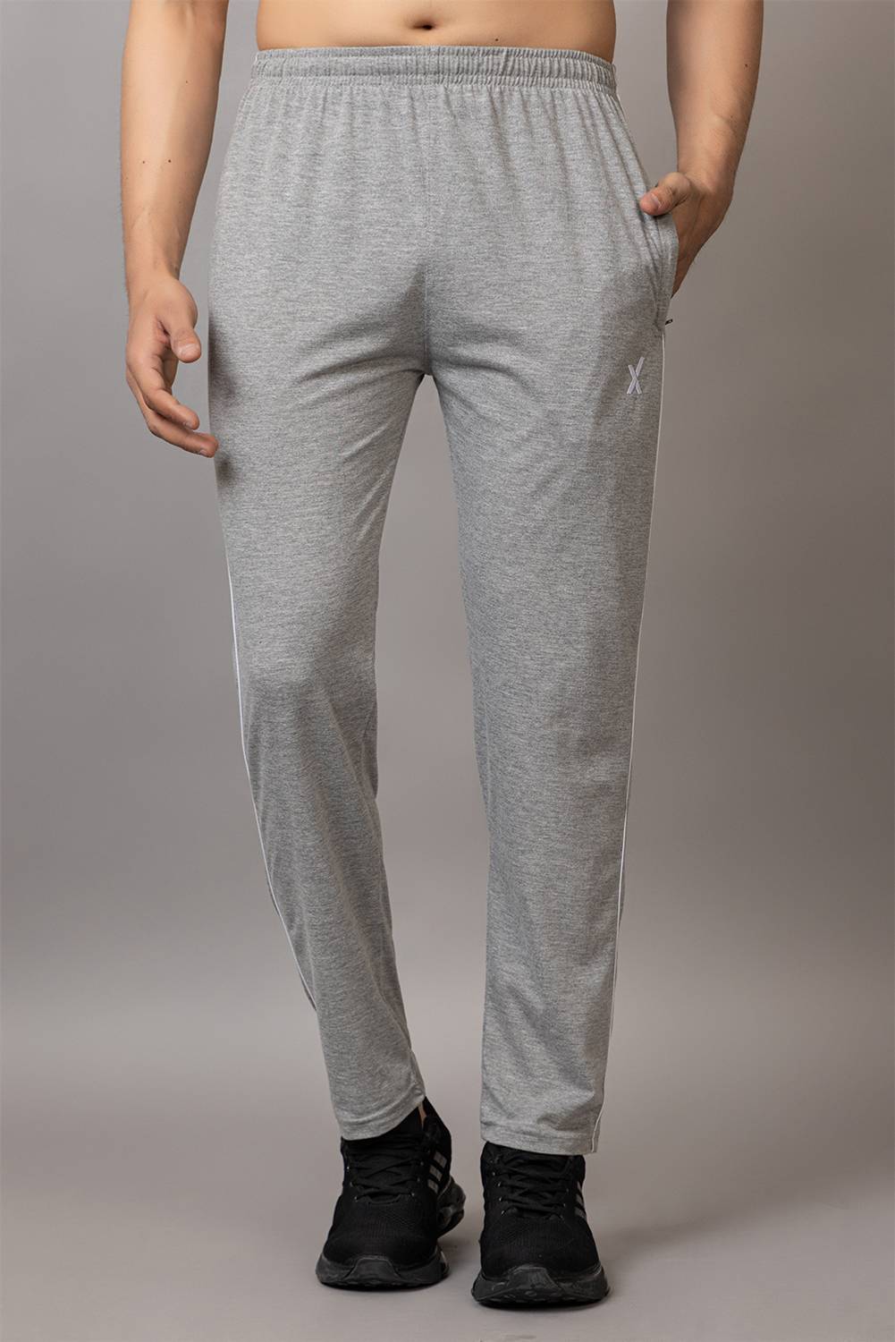 axys Striped Men Grey Track Pants