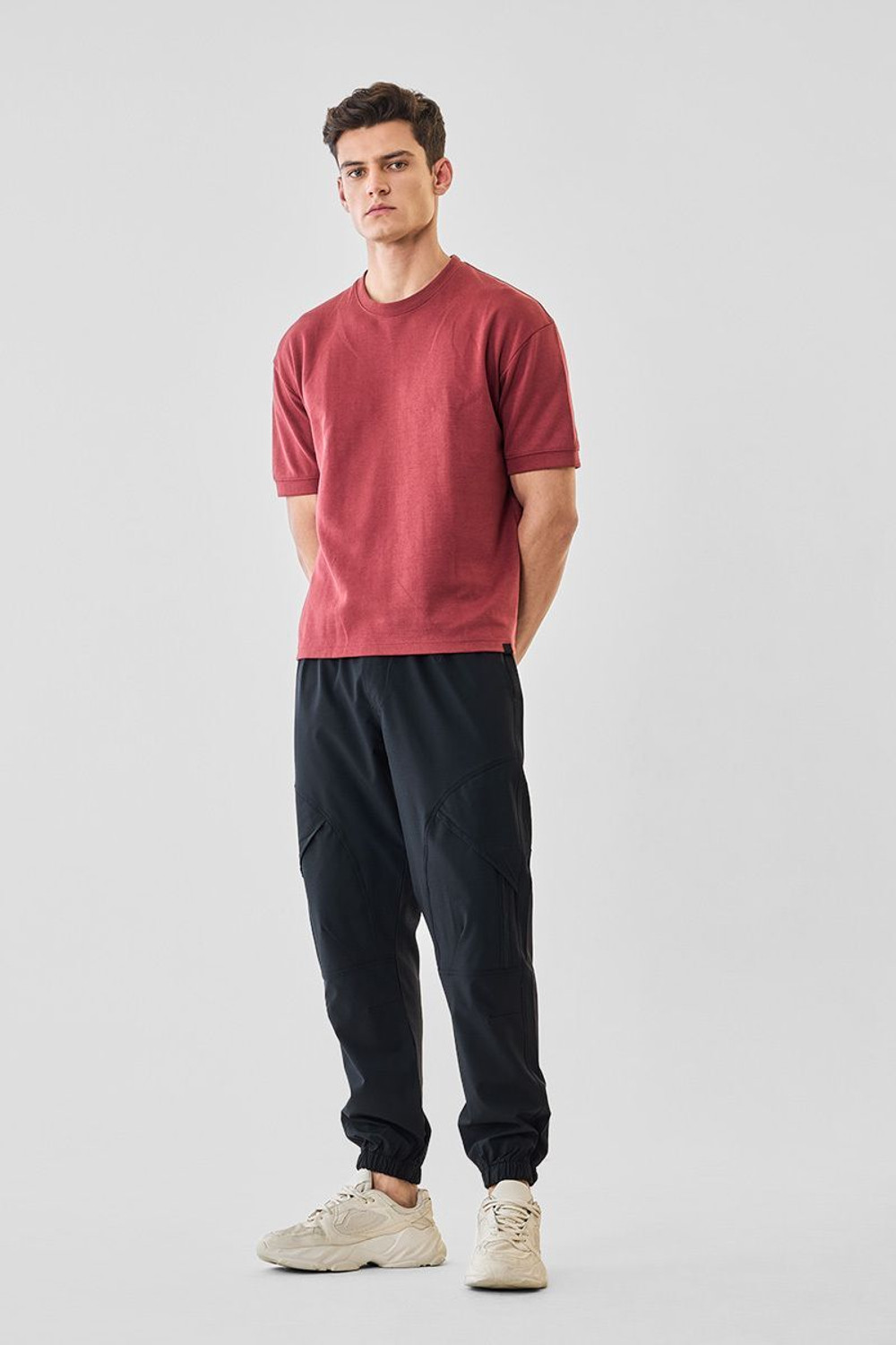 Image of Snitch Solid Men Black Track Pants