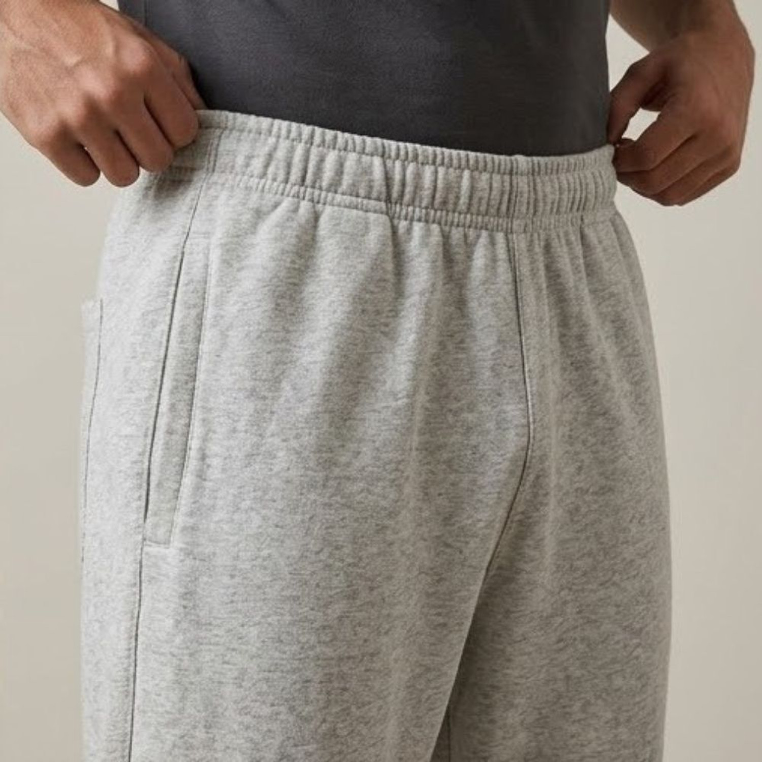 Image of FASHIONATOR Solid Men Grey Track Pants