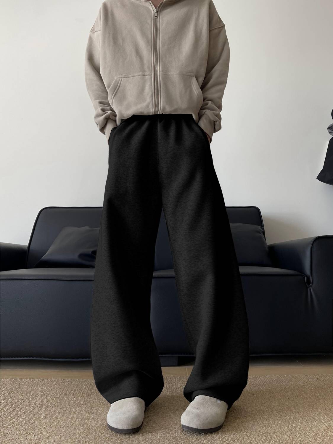 PROGENY Solid Men Black Track Pants - Image 3