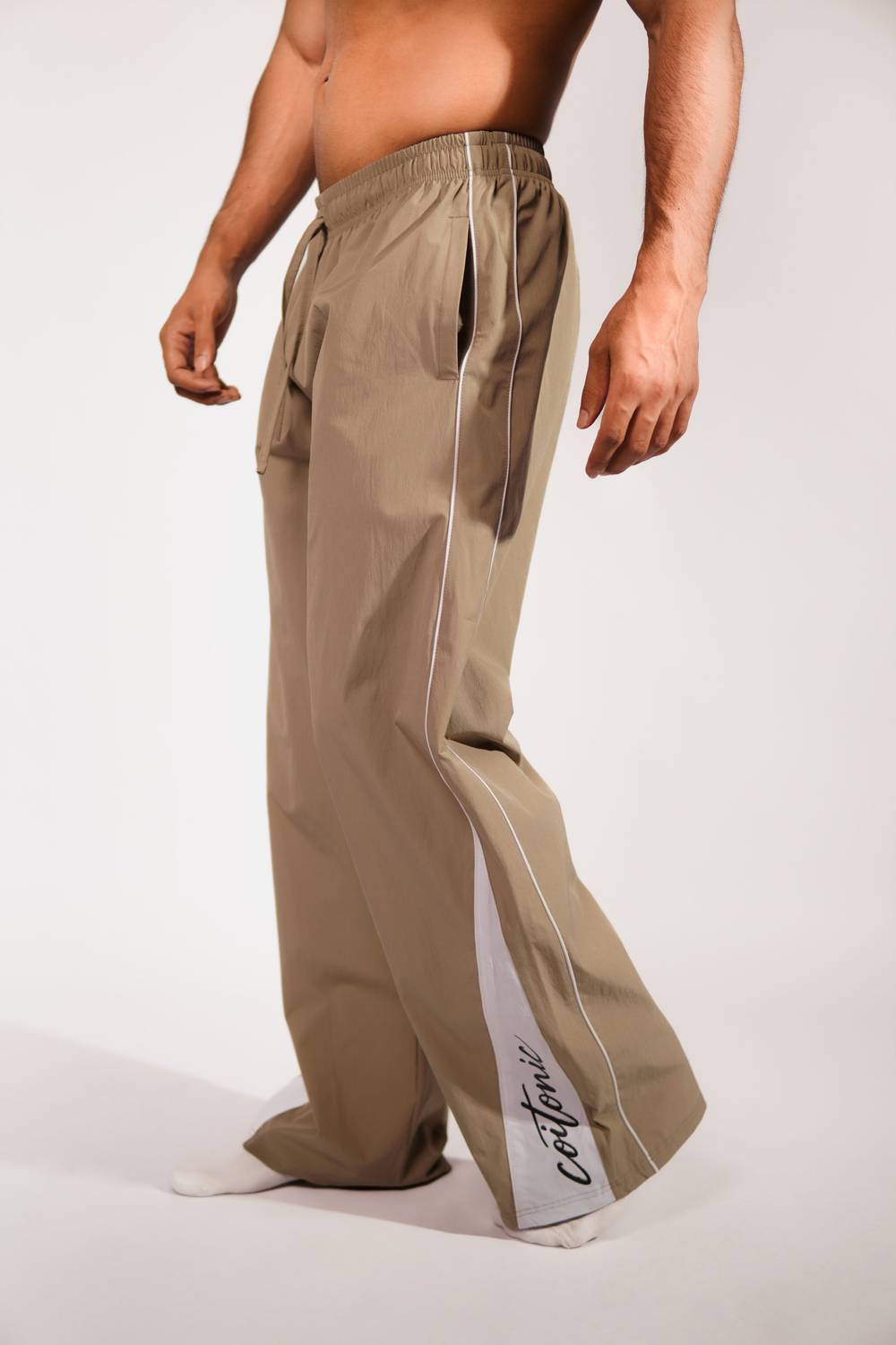 COITONIC Printed Men Brown Track Pants - Image 3