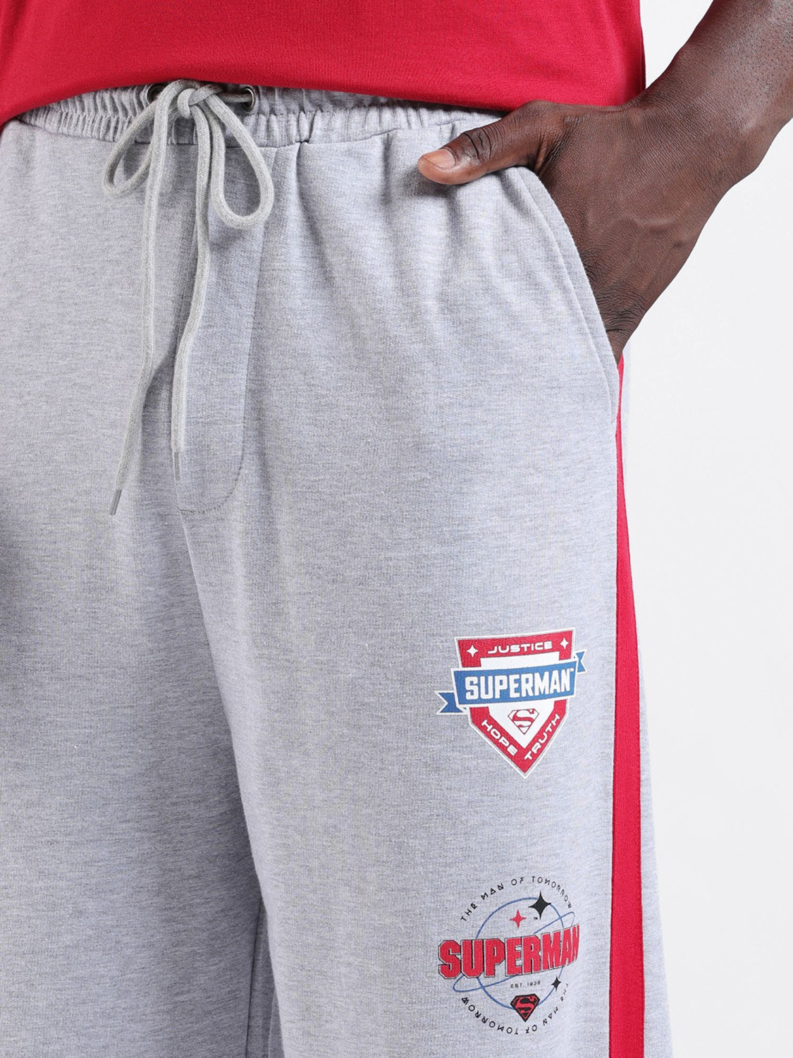 Image of The Indian Garage Co. Printed Men Grey Track Pants