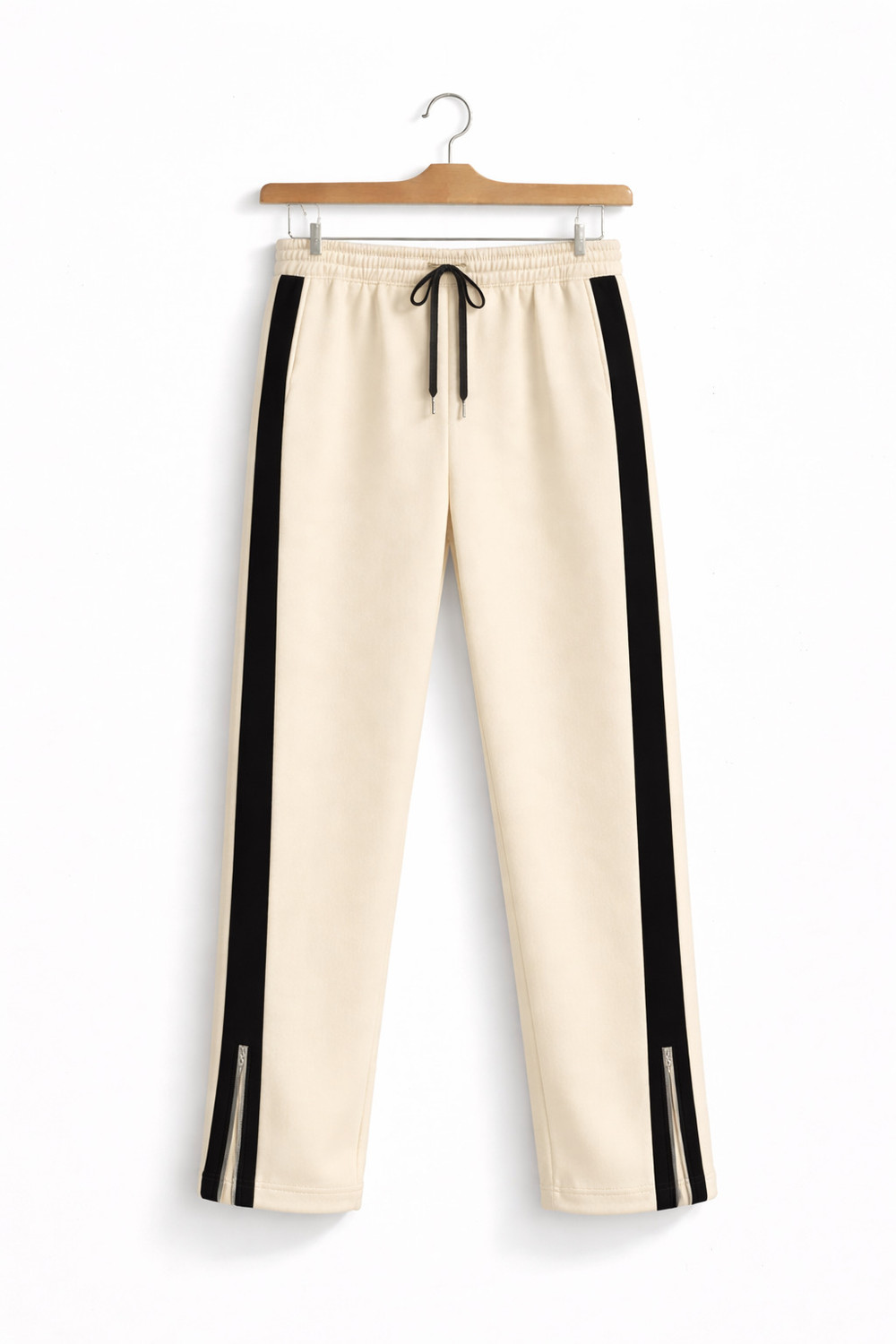 Image of Vontade Striped Men Beige Track Pants