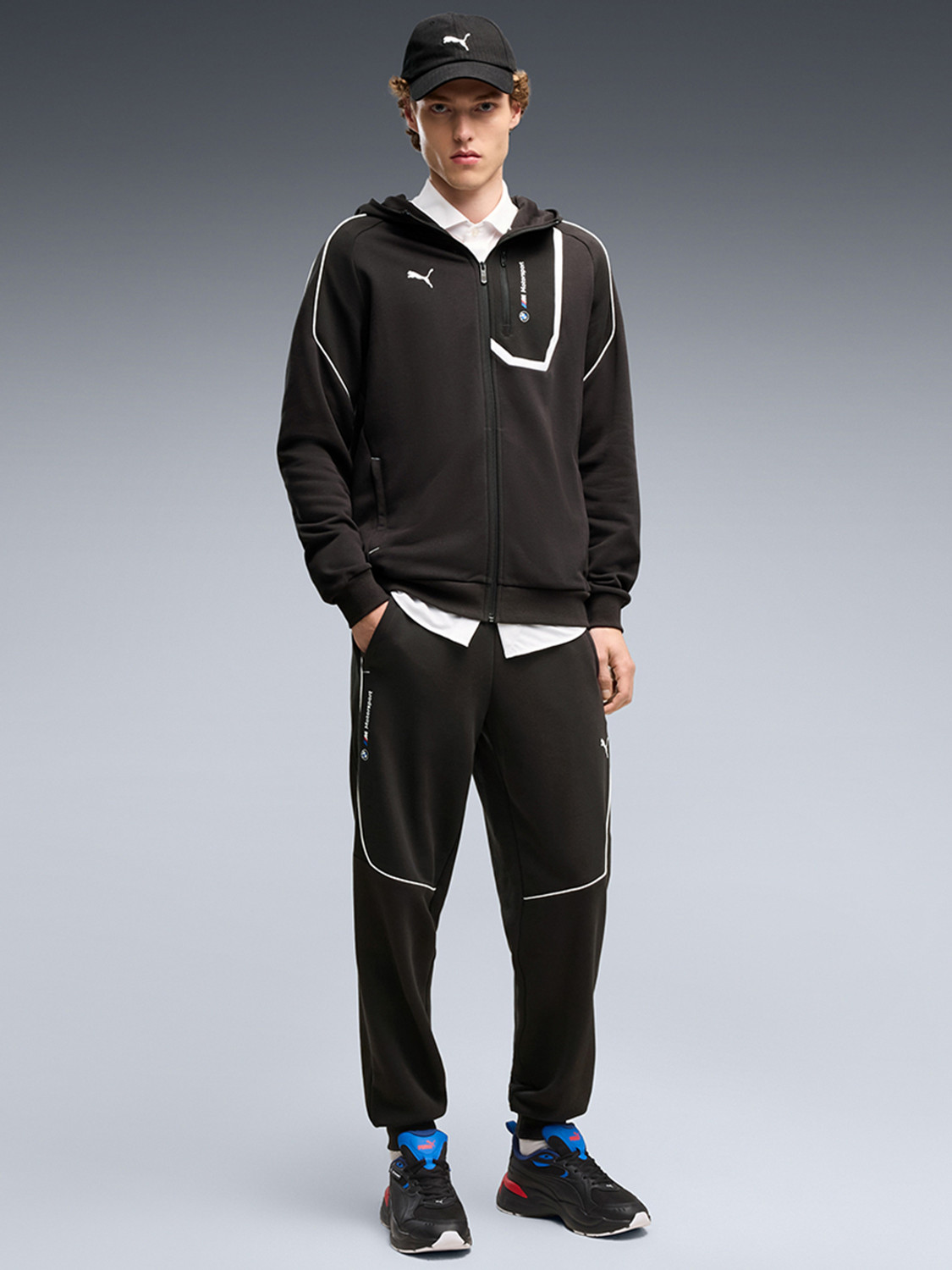 Image of PUMA Striped Men Black Track Pants