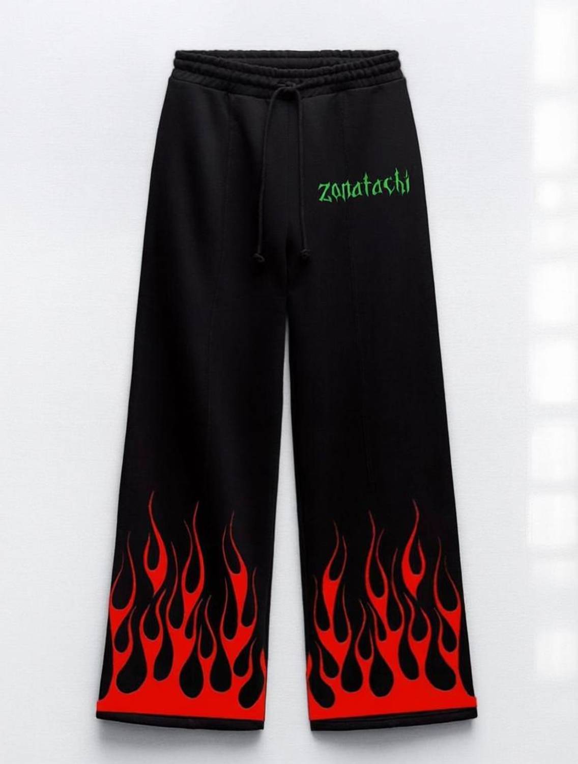 Zonatachi Printed Men Black Track Pants