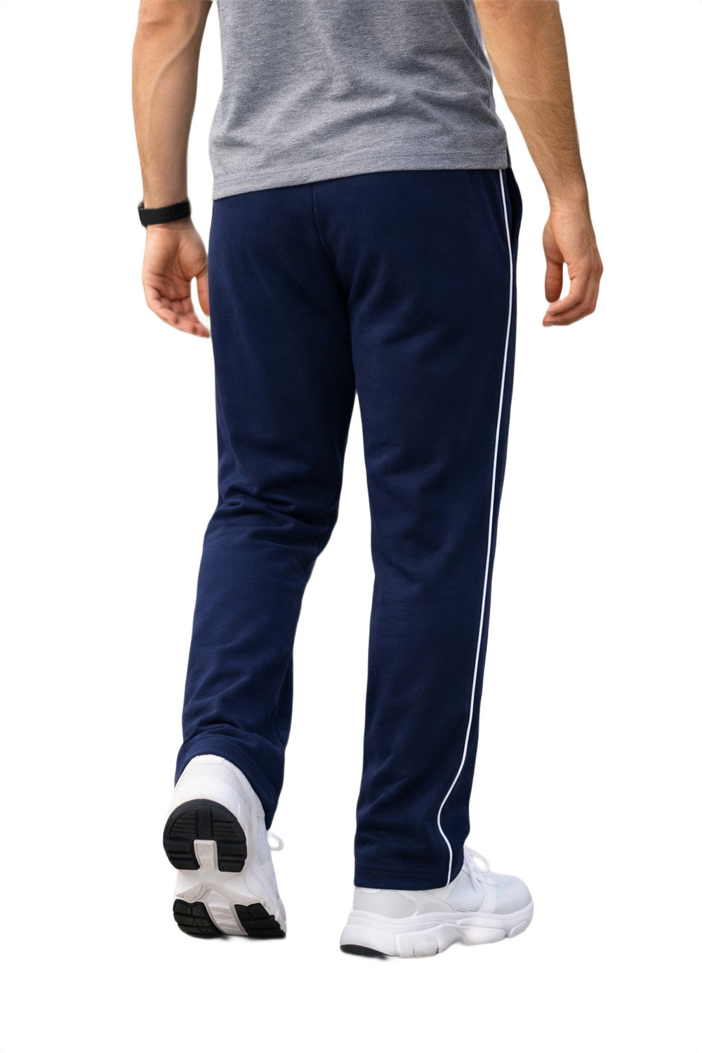 Image of Diwazzo Striped Men Dark Blue, Blue Track Pants