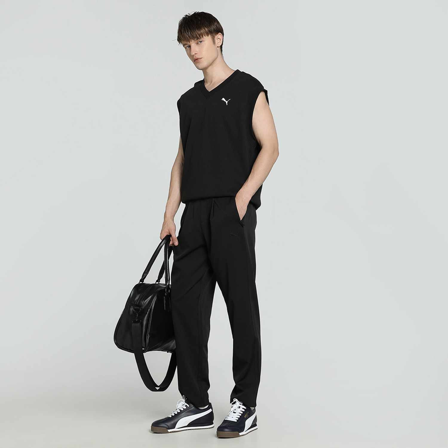 Image of PUMA Printed Men Black Track Pants