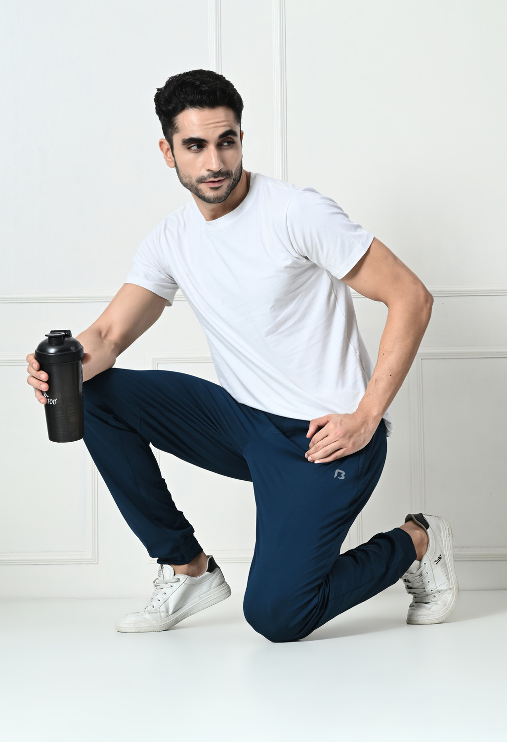 Image of BILDOS Solid Men Dark Green Track Pants