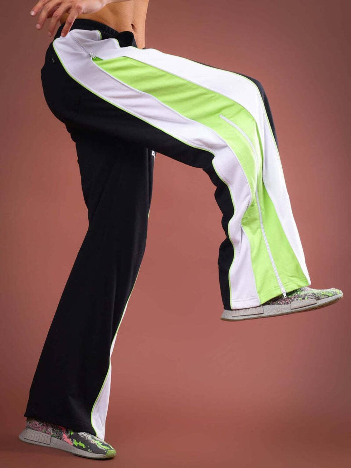 Genzclassic Colorblock Black Track Pants - Image 1