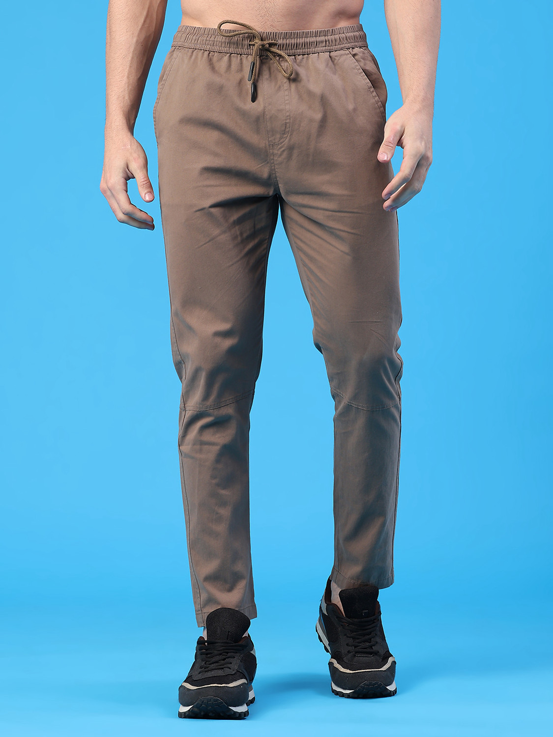 Image of V-MART Solid Men Brown Track Pants