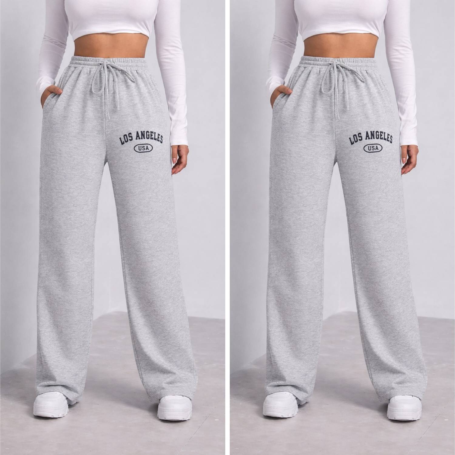1stLov Printed Women Grey, Grey Track Pants