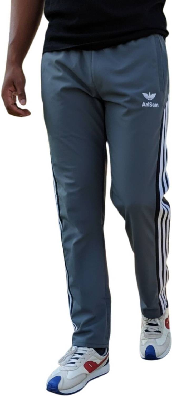 Anisom Solid Men Grey Track Pants