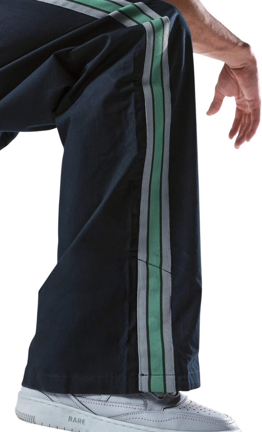 Image of RARE RABBIT Solid Men Dark Blue Track Pants