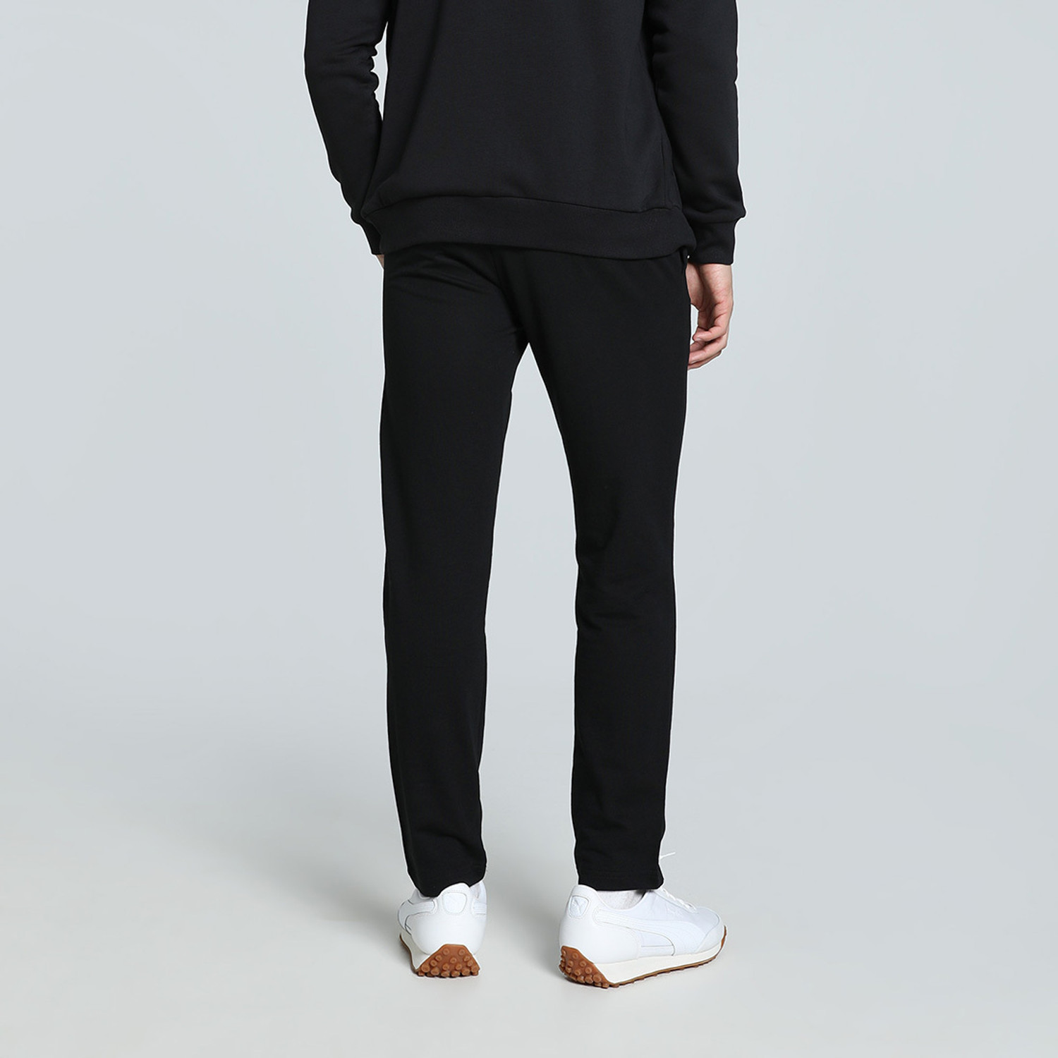 Image of PUMA Solid Men Black Track Pants
