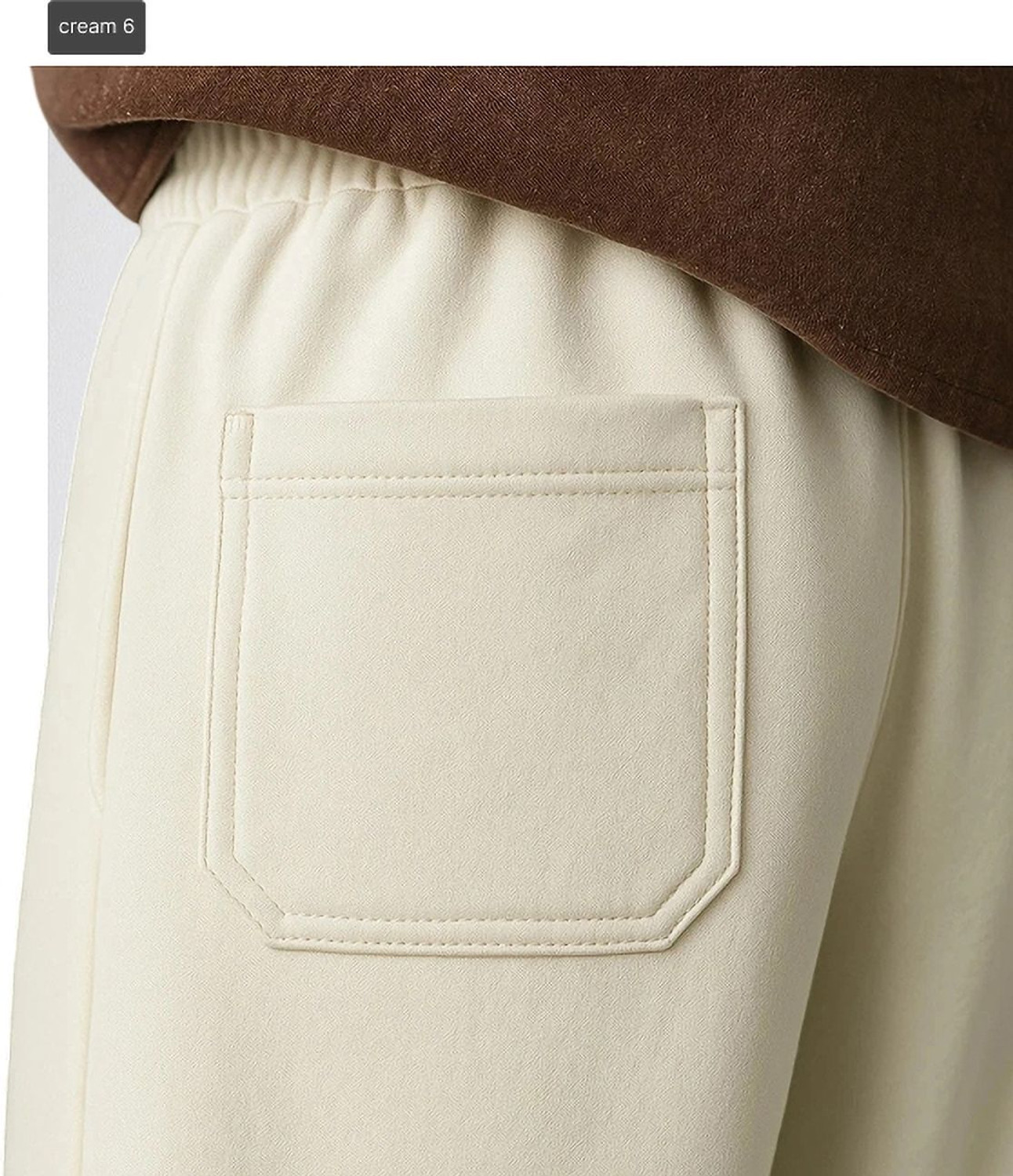 Image of KEESUN Striped Men Beige Track Pants