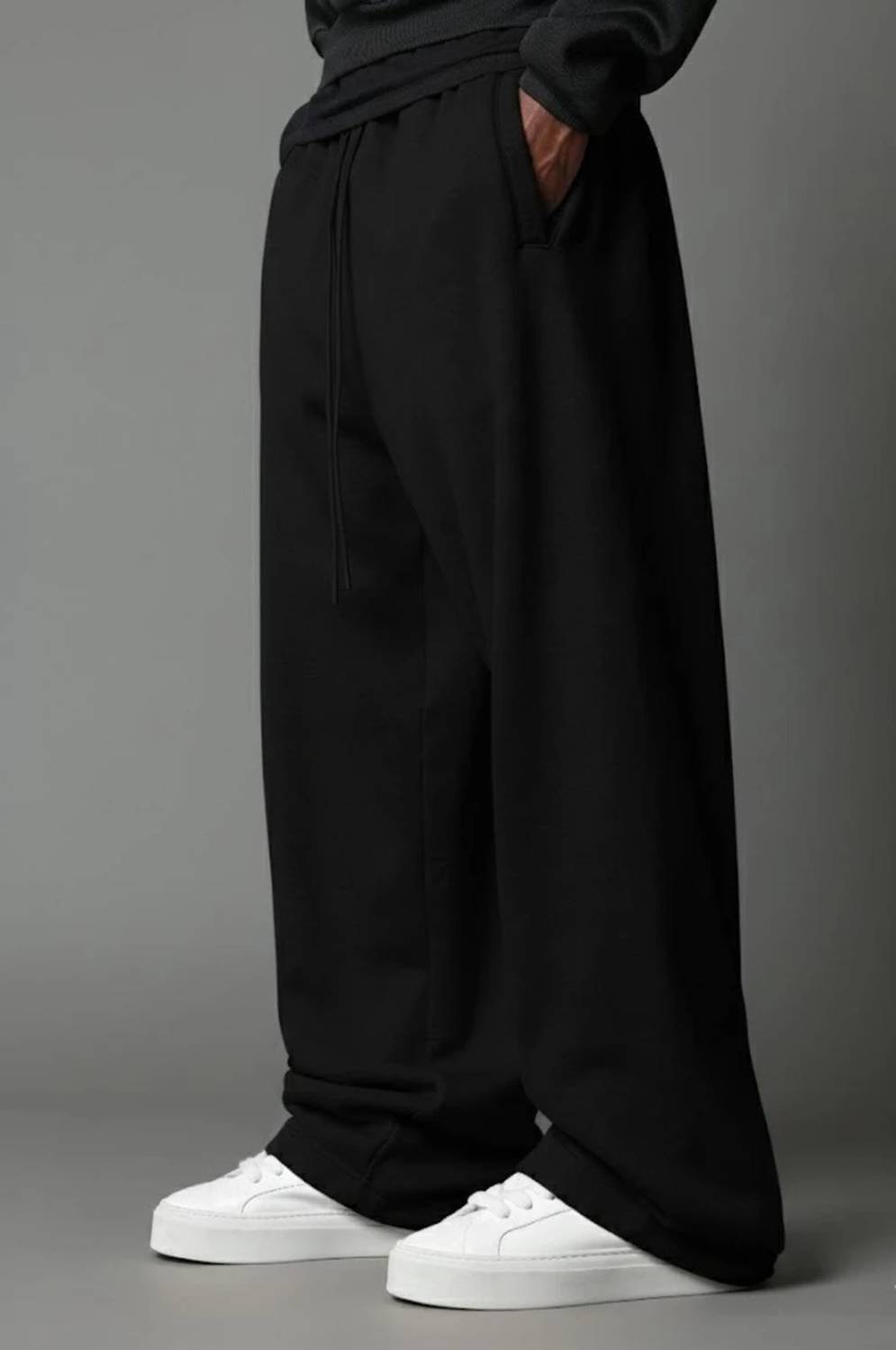 Laitinen Solid Men Black Track Pants