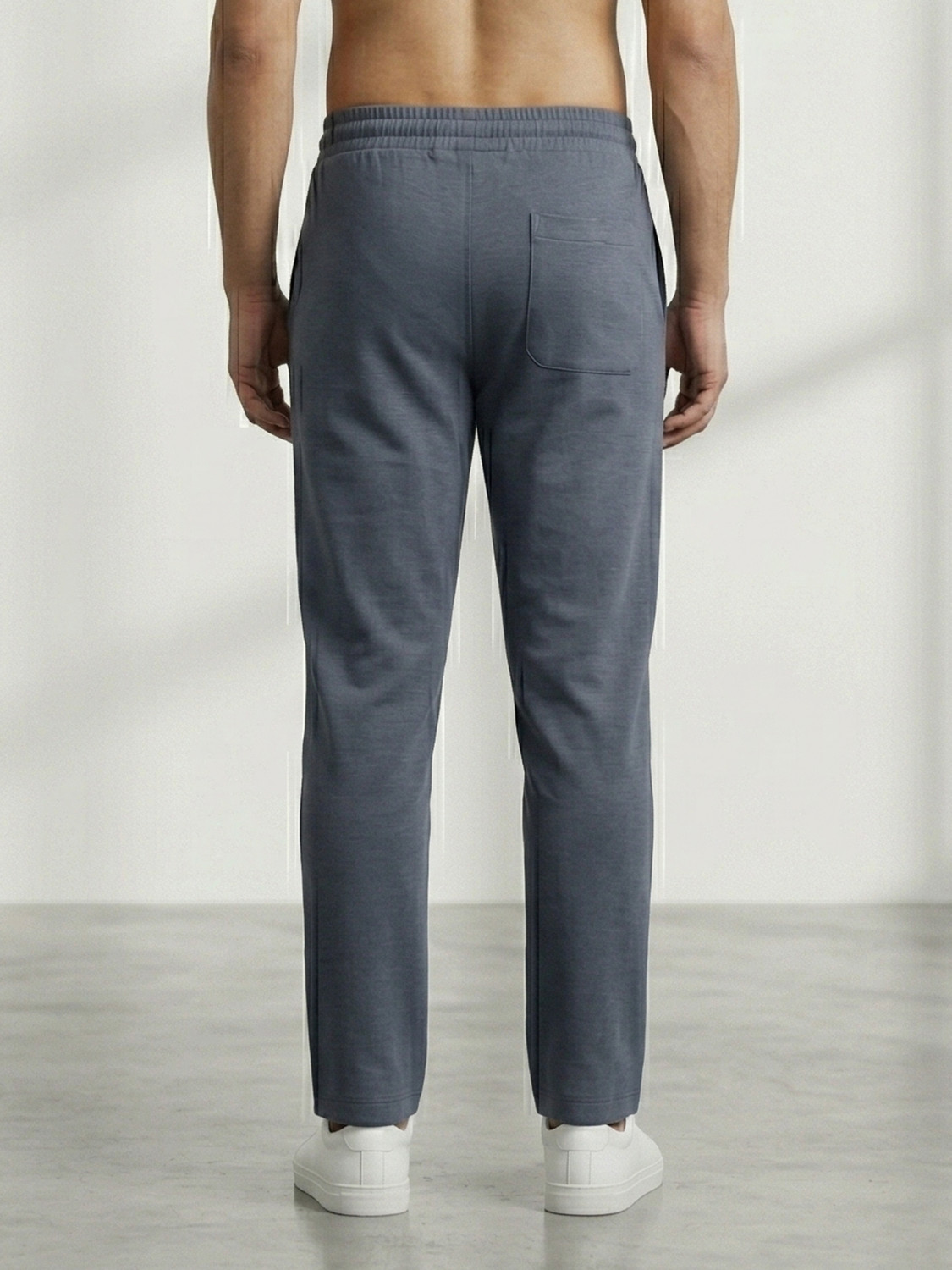 Image of Dollar Cotton rich fabric Solid Solid Men Dark Blue Track Pants