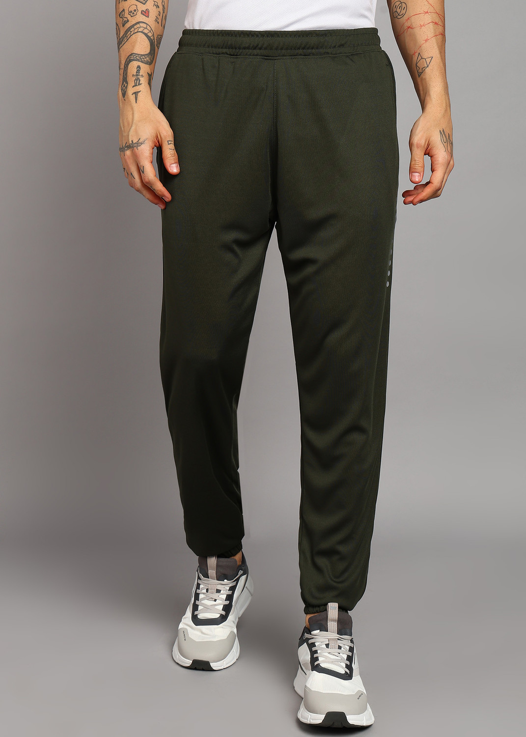 Image of HRX by Hrithik Roshan Solid Men Grey Track Pants