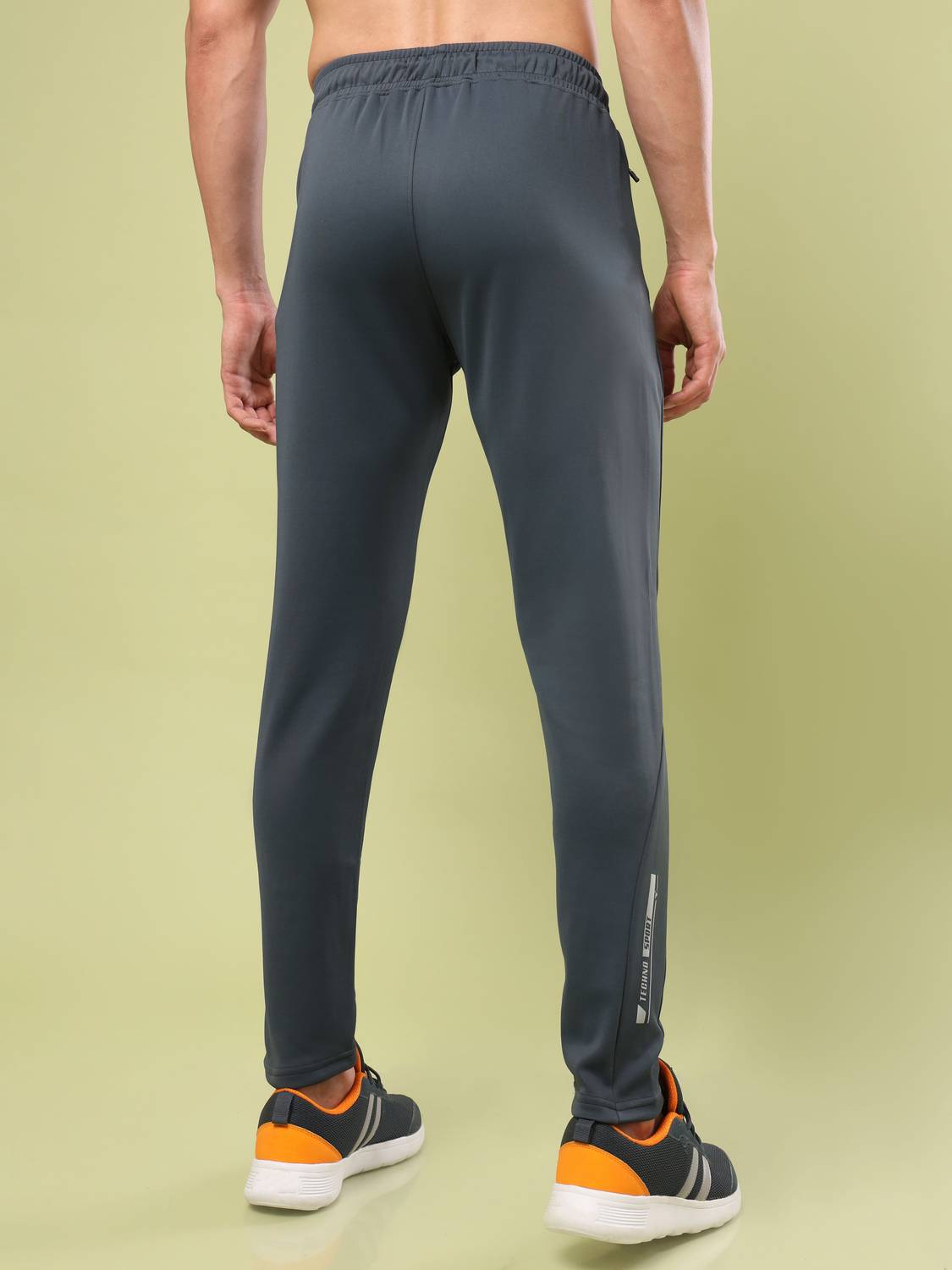 TECHNOSPORT Men Black Track Pants - Image 2