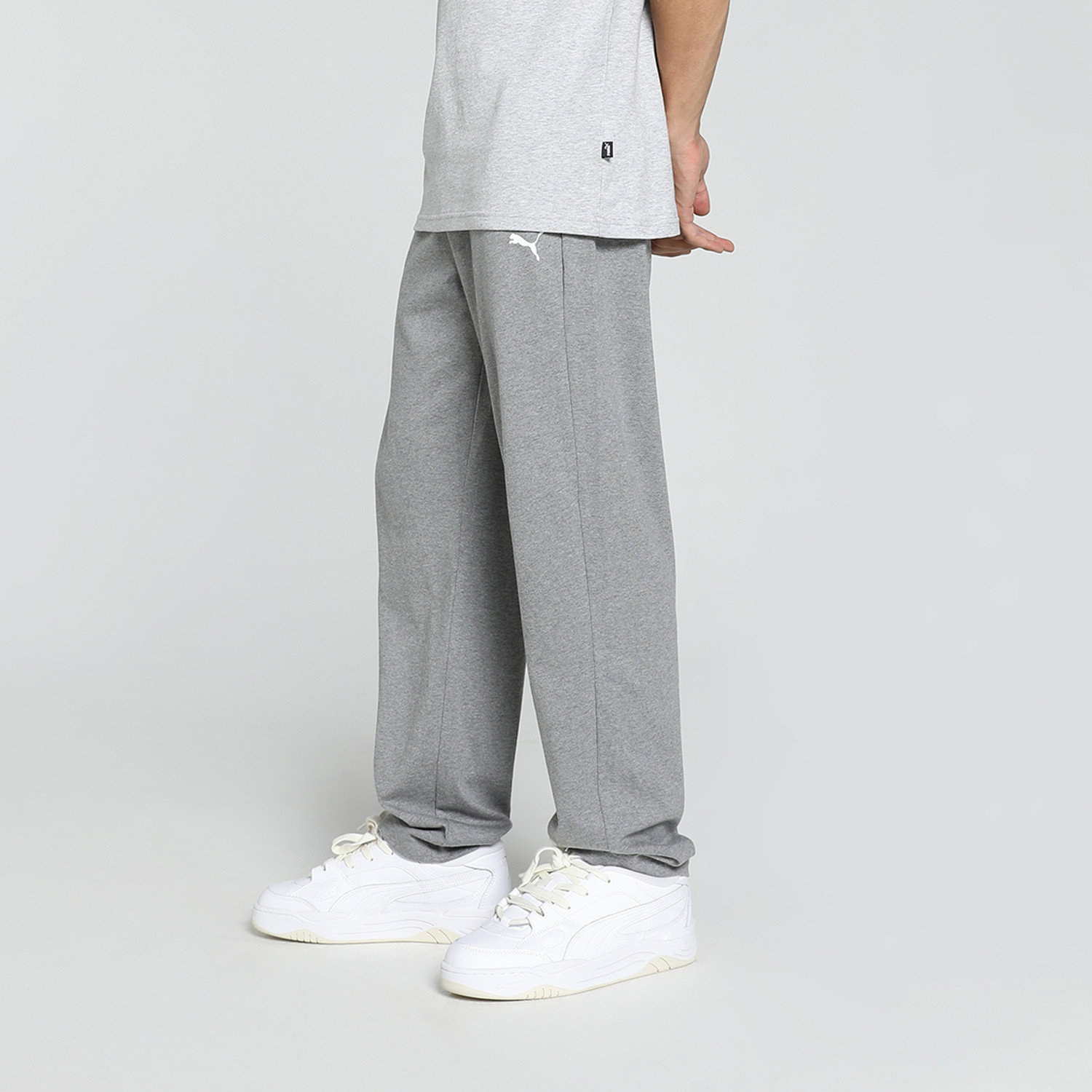 Image of PUMA Solid Men Grey Track Pants