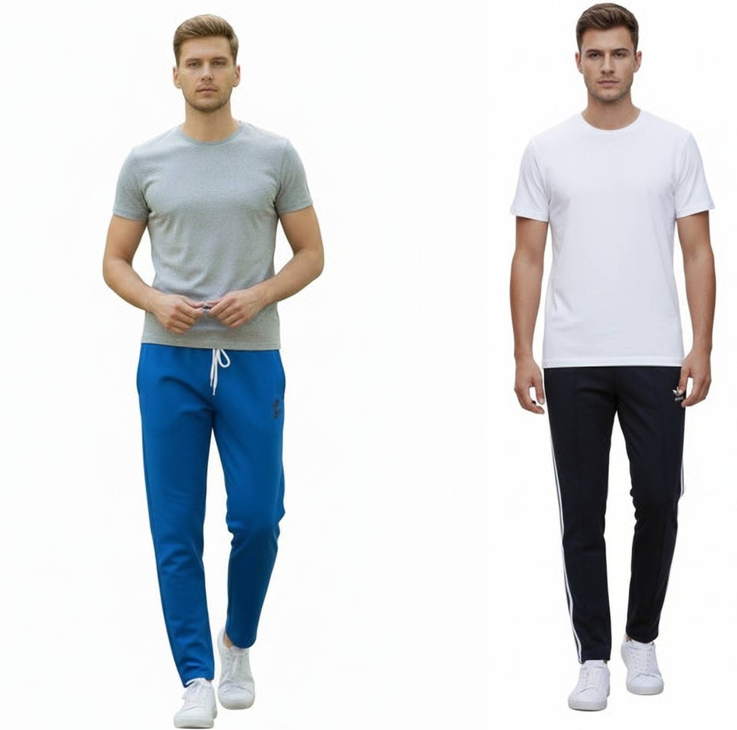 axionfit Solid Men Black, Blue Track Pants